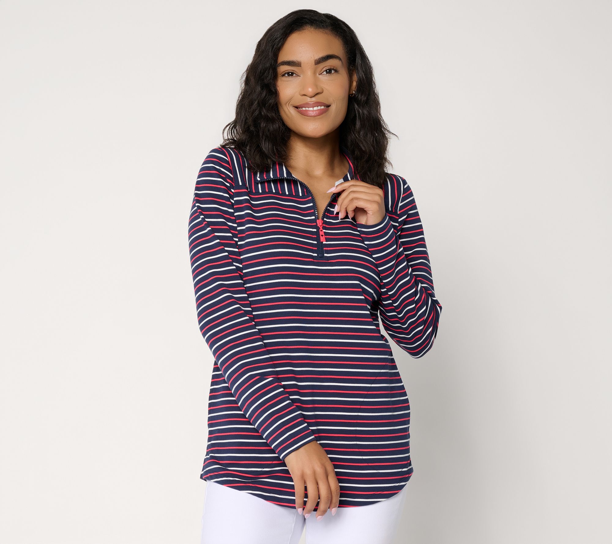 Liberty Belles by Kim Gravel Nauticana Half Zip Top