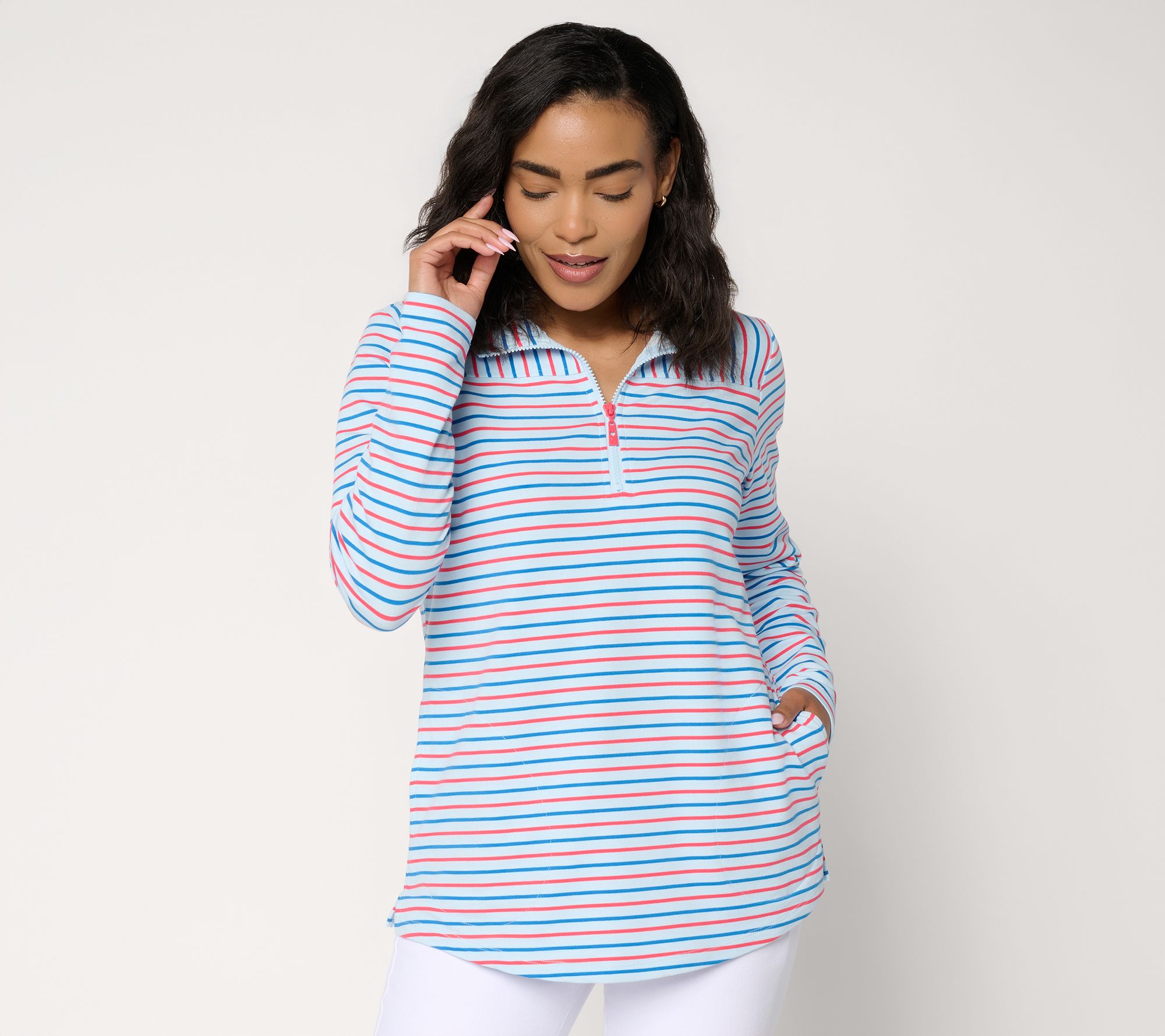 Liberty Belles by Kim Gravel Nauticana Half Zip Top