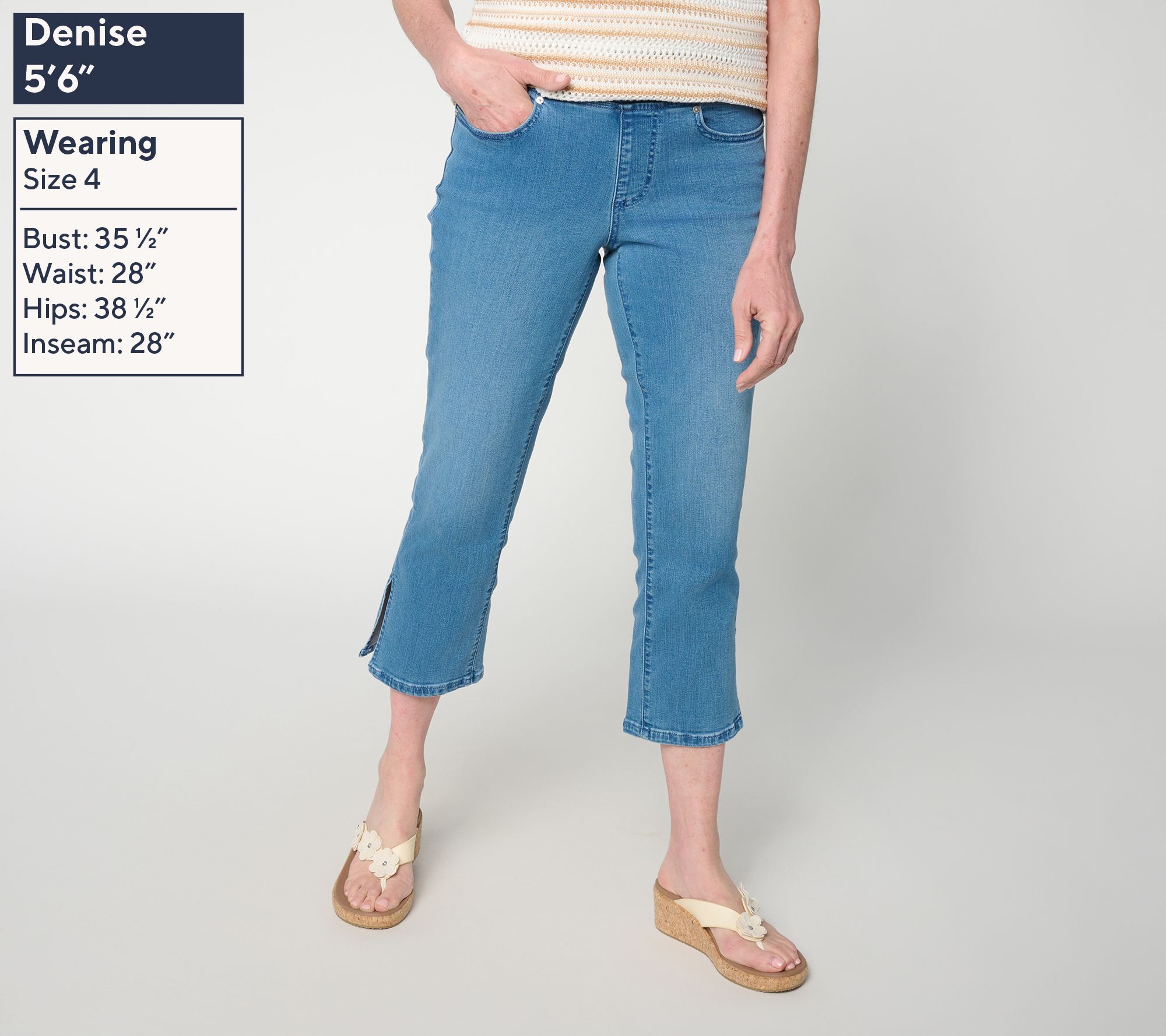 km※プロフ必読（^人^） ☆ブルーガール　blugirl☆サイズ40 Belle by Kim Gravel Regular TripleLuxe Denim Vented Crop Jean