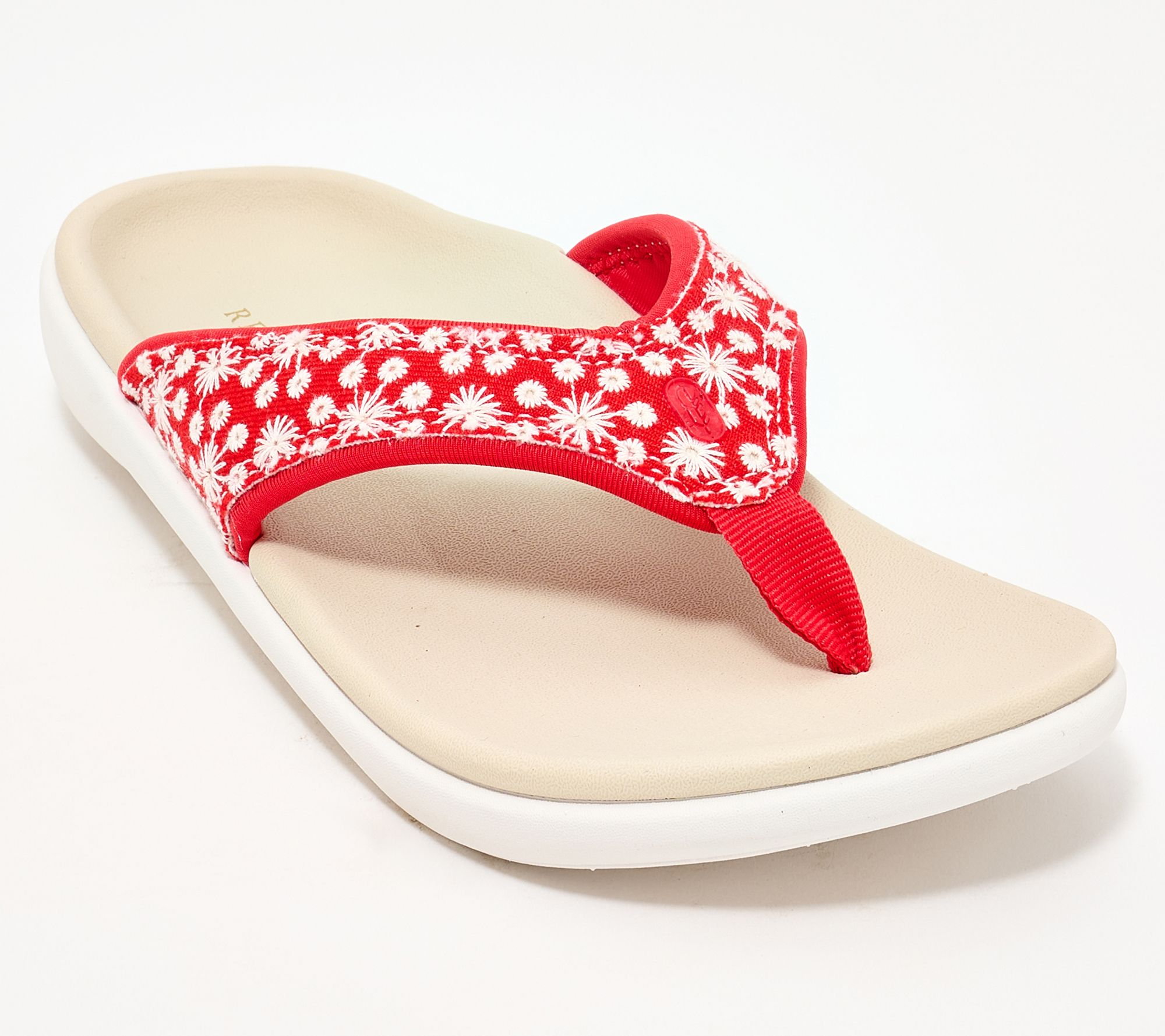 Revitalign Orthotic Eyelet Lace Thong Sandals - Yumi Society