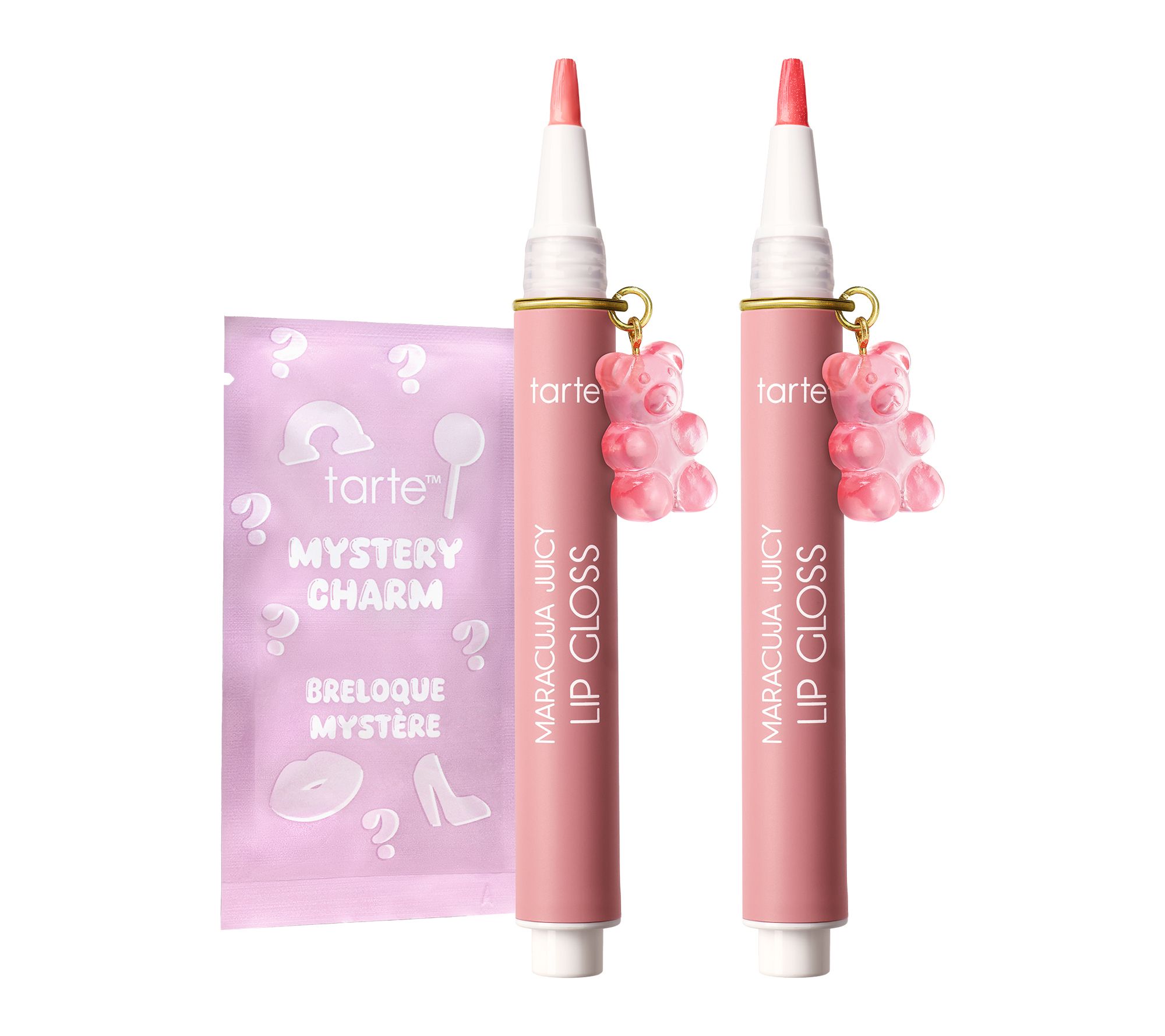 tarte maracuja juicy peptides lip gloss duo & mystery charms
