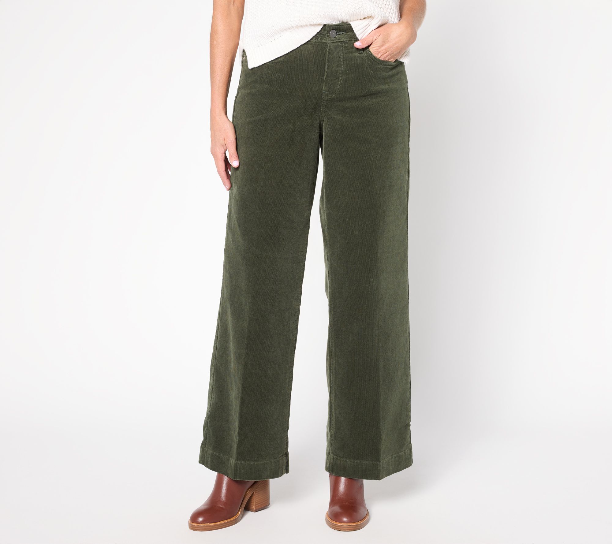 "As Is" NYDJ Teresa Petite Wide Leg Corduroy Pants