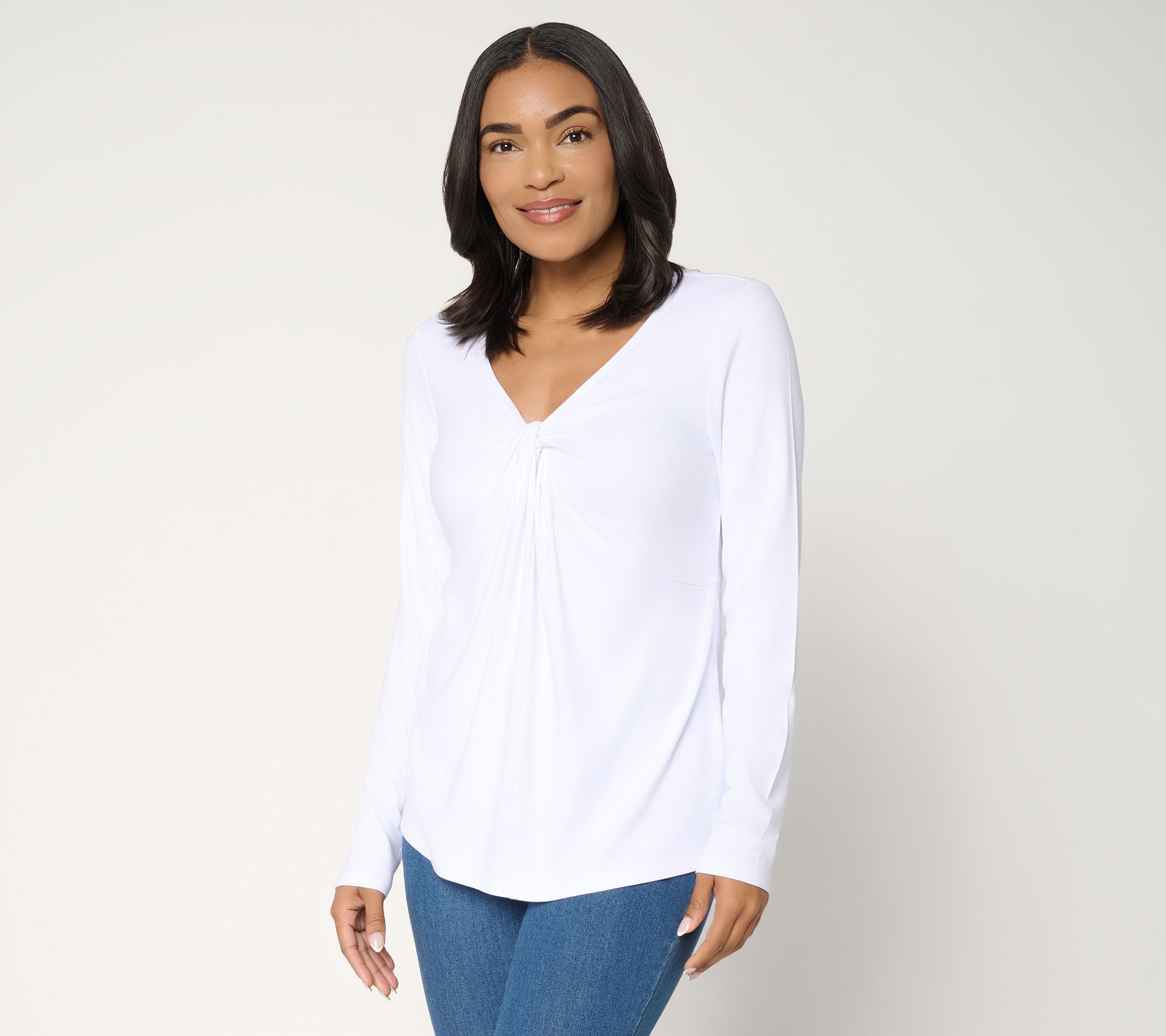 "As Is" Mally Roncal V-Neck Love You Knot Knit Top