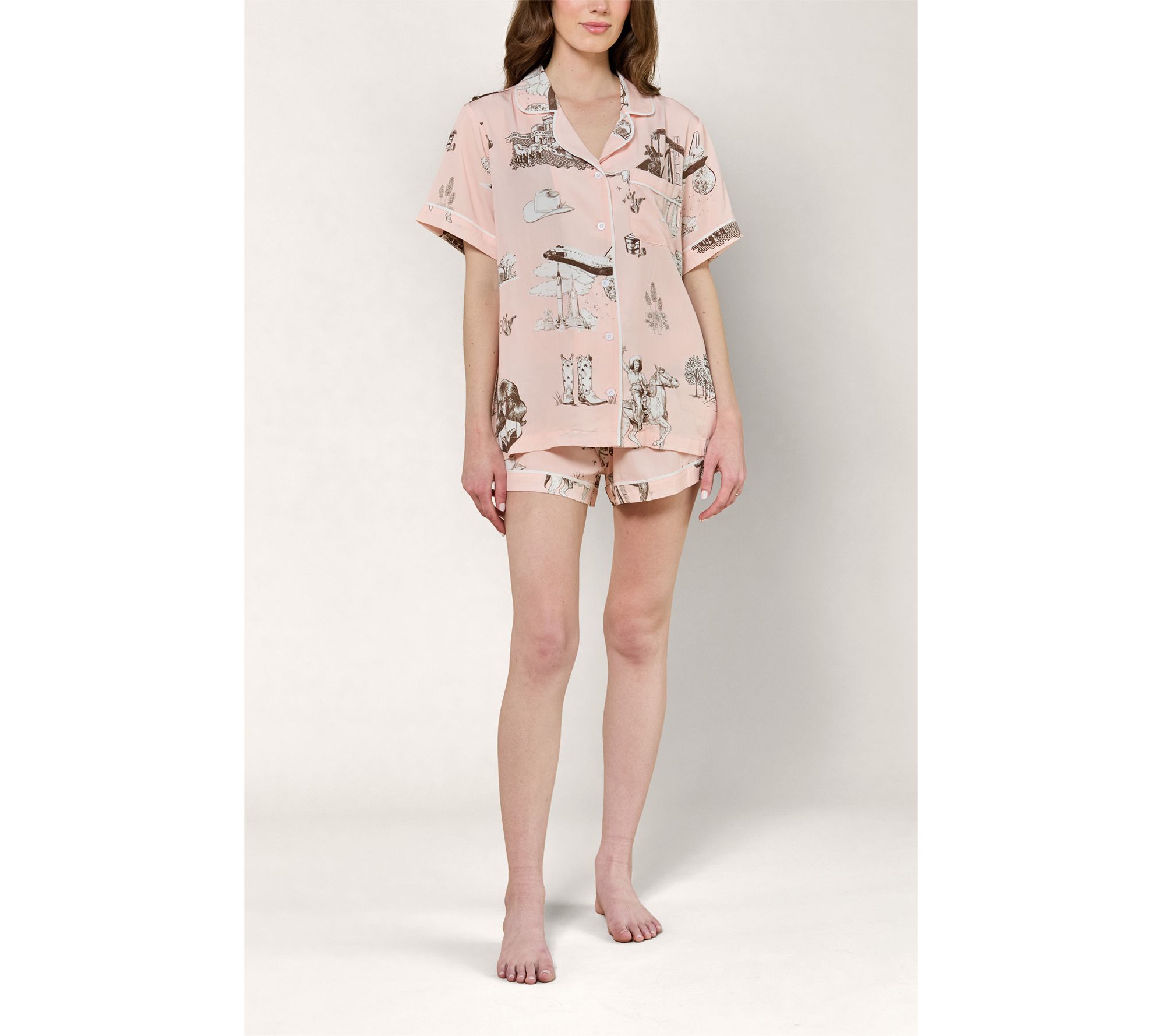 Texas Toile Pajama Shorts Set