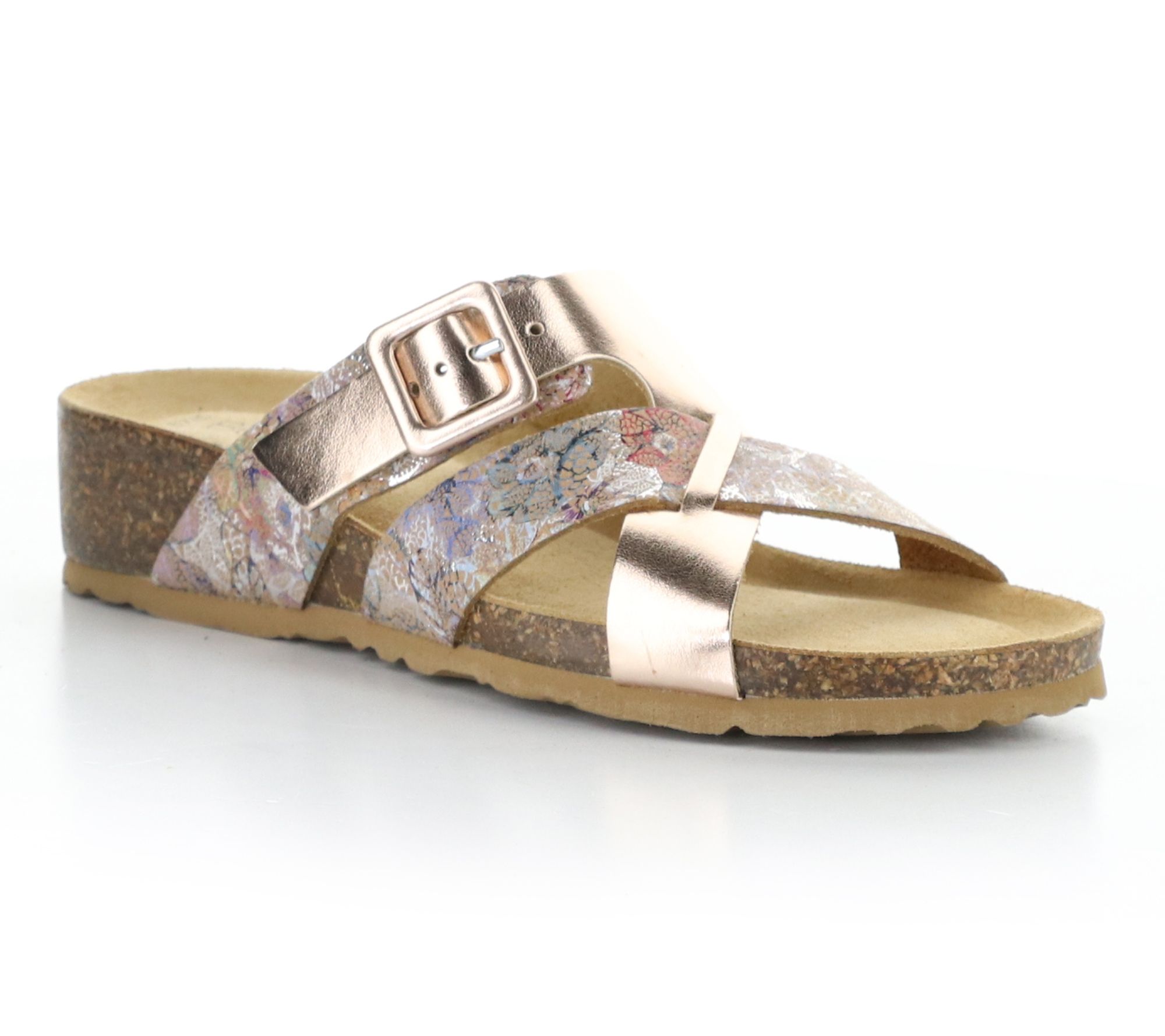 Bos. & Co. Laminato/Sienna Leather Sandals - Lina - QVC.com