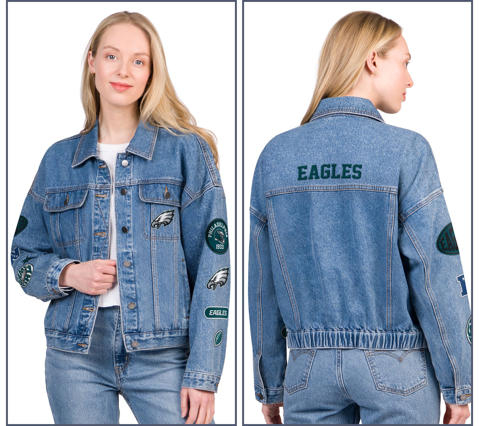 NFL Officially Licensed Women's Fashion Denim Jacket
