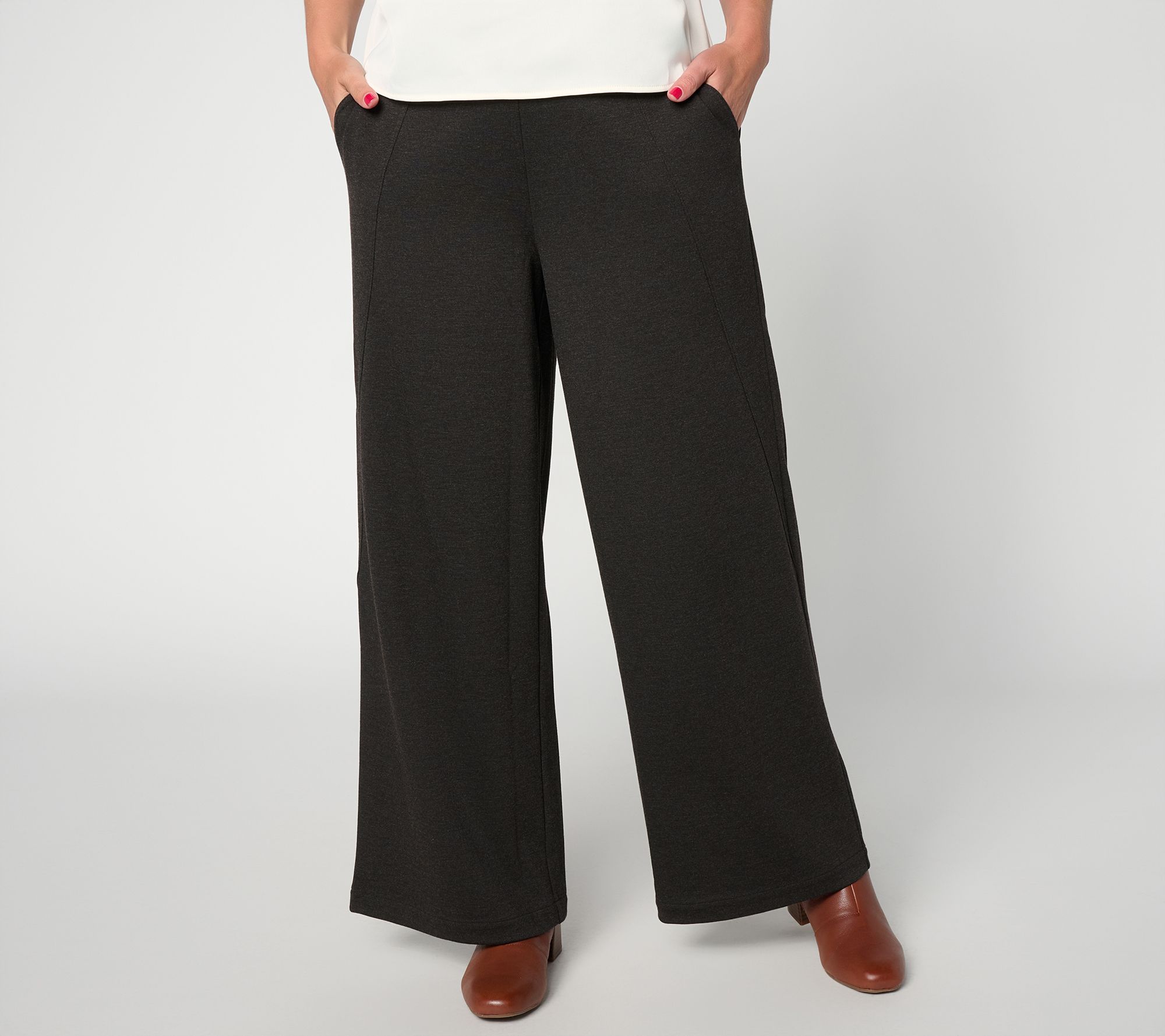 Carla Rockmore Collection Petite Heathered Ponte Pants