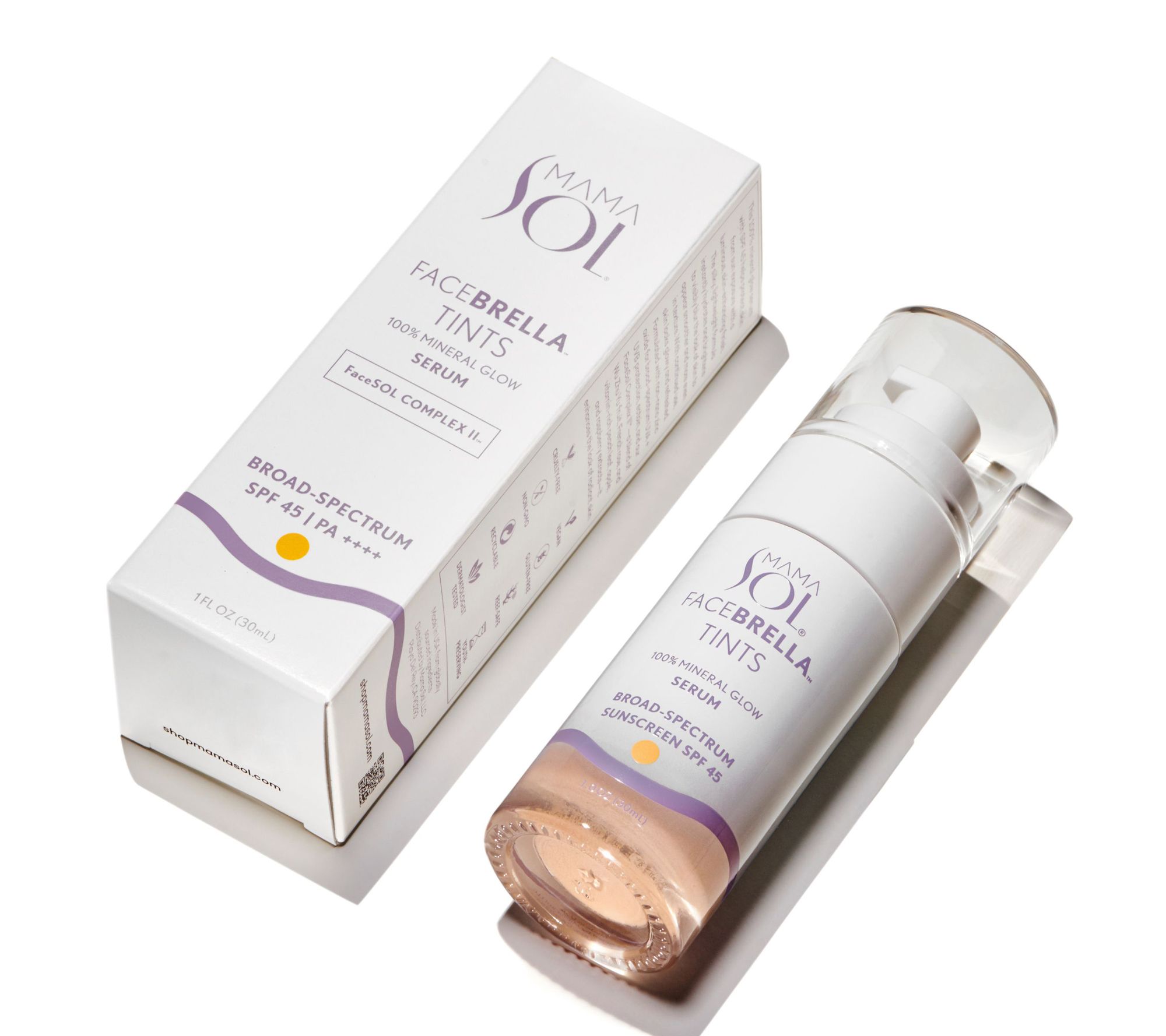 Mama Sol FACEBRELLA Tints 100% Mineral Glow Serum SPF 45