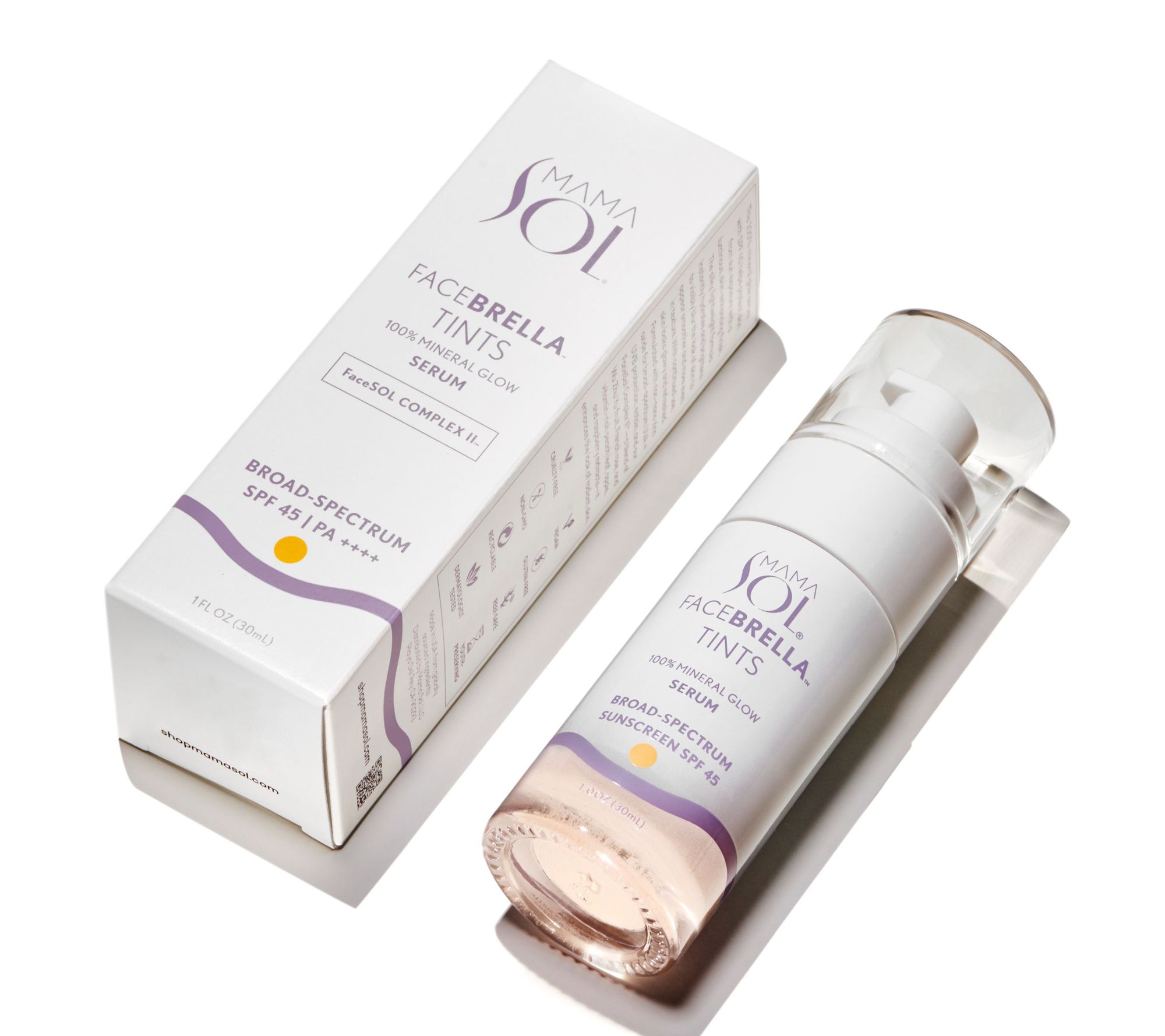 Mama Sol FACEBRELLA Tints 100% Mineral Glow Serum SPF 45