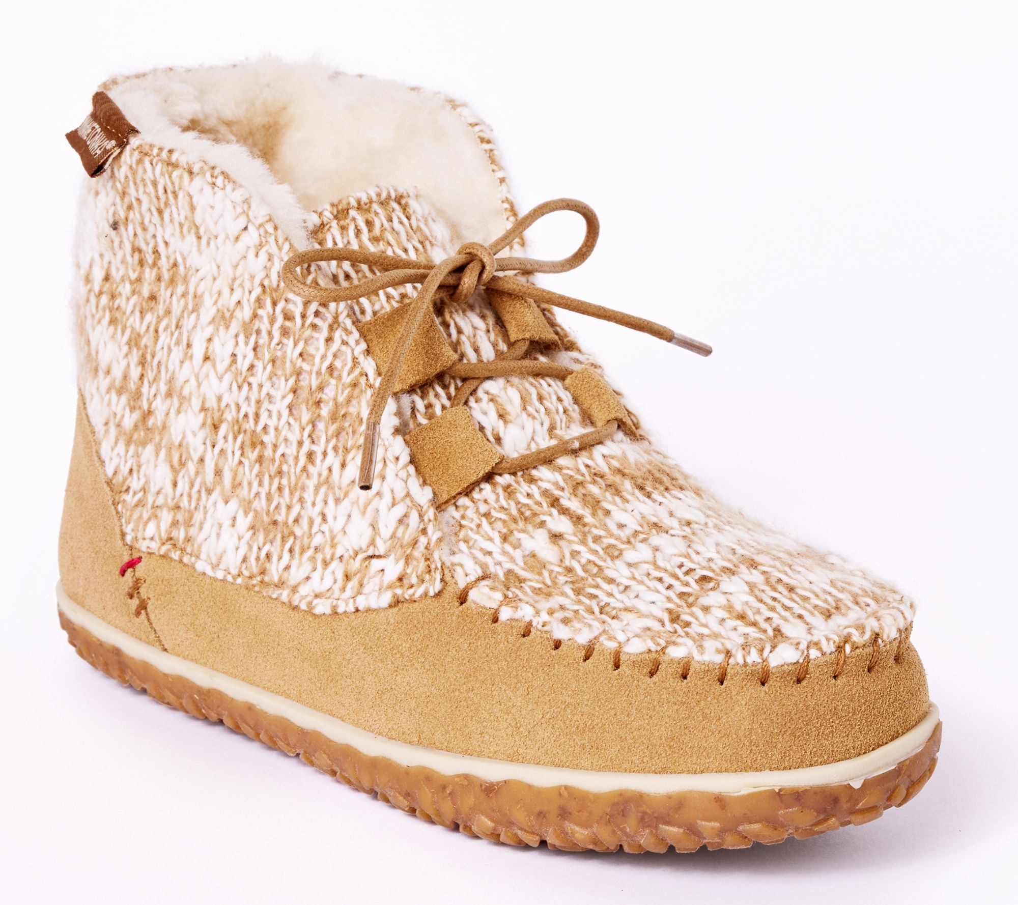 Minnetonka Women's Torrey Suede & Fabric Slipper Boot