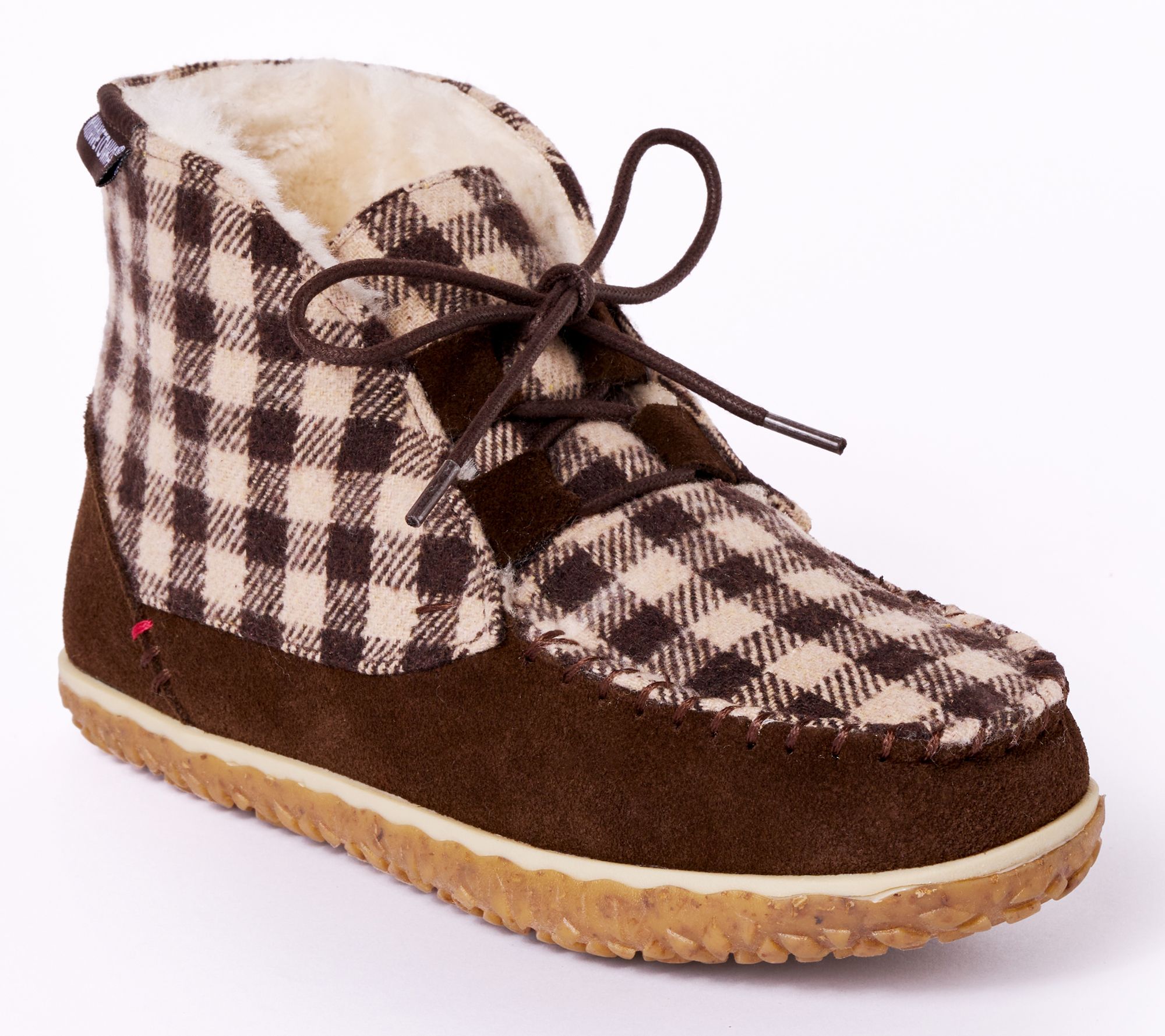 Minnetonka Women's Torrey Suede & Fabric Slipper Boot