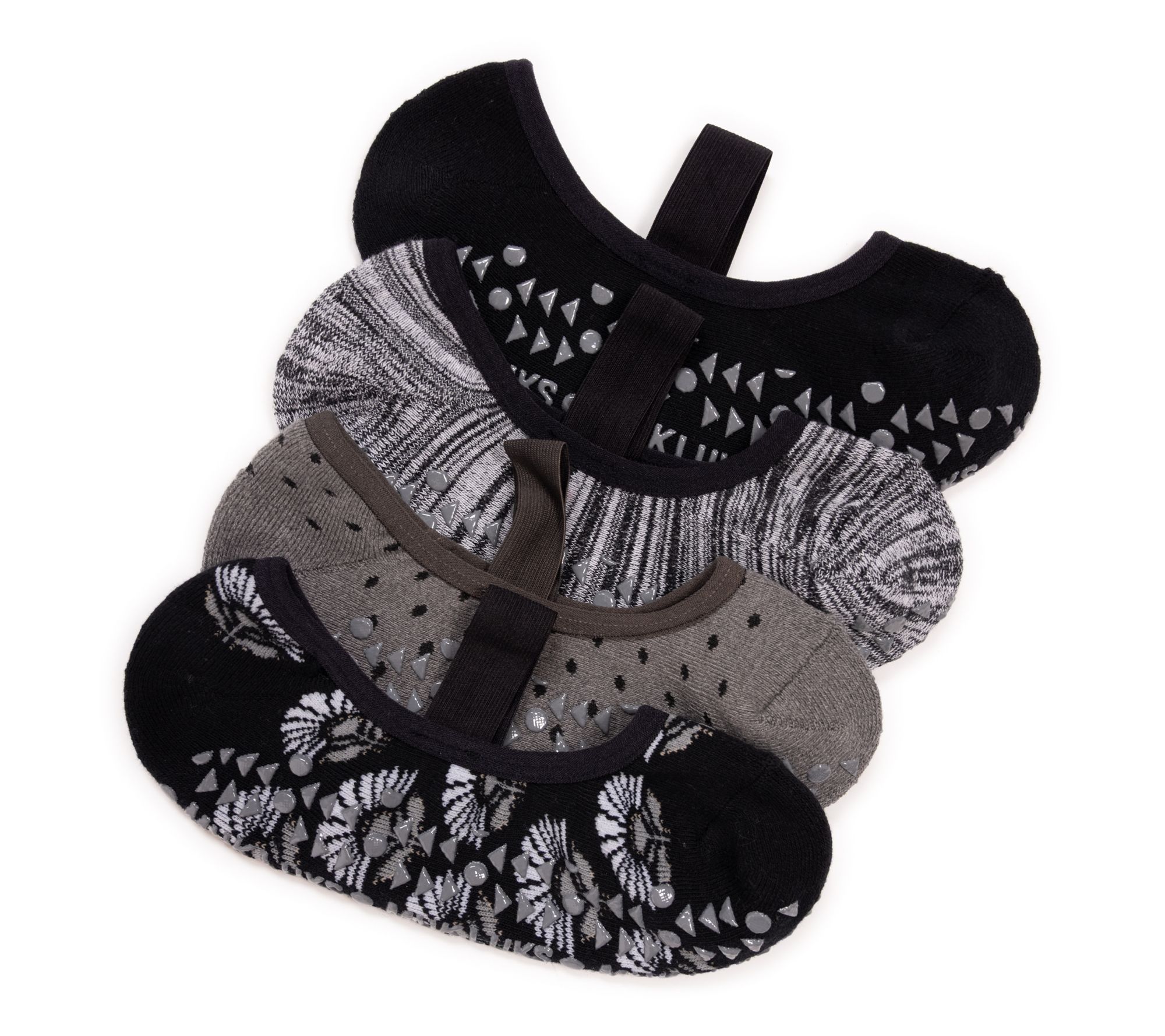 Muk Luks Studio Socks - 4 PK Criss Cross Ballerina