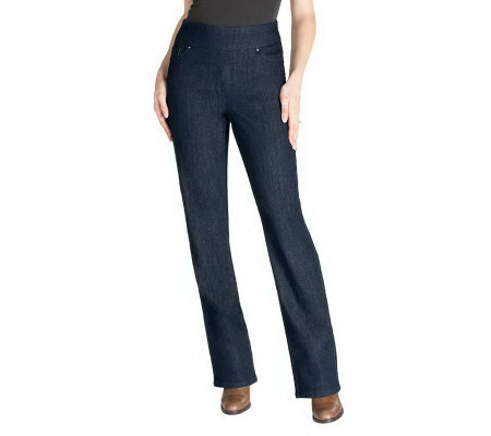 Denim & Co. Tall Perfect Denim Smooth Waist Pull-on Jeans - Page 1 ...