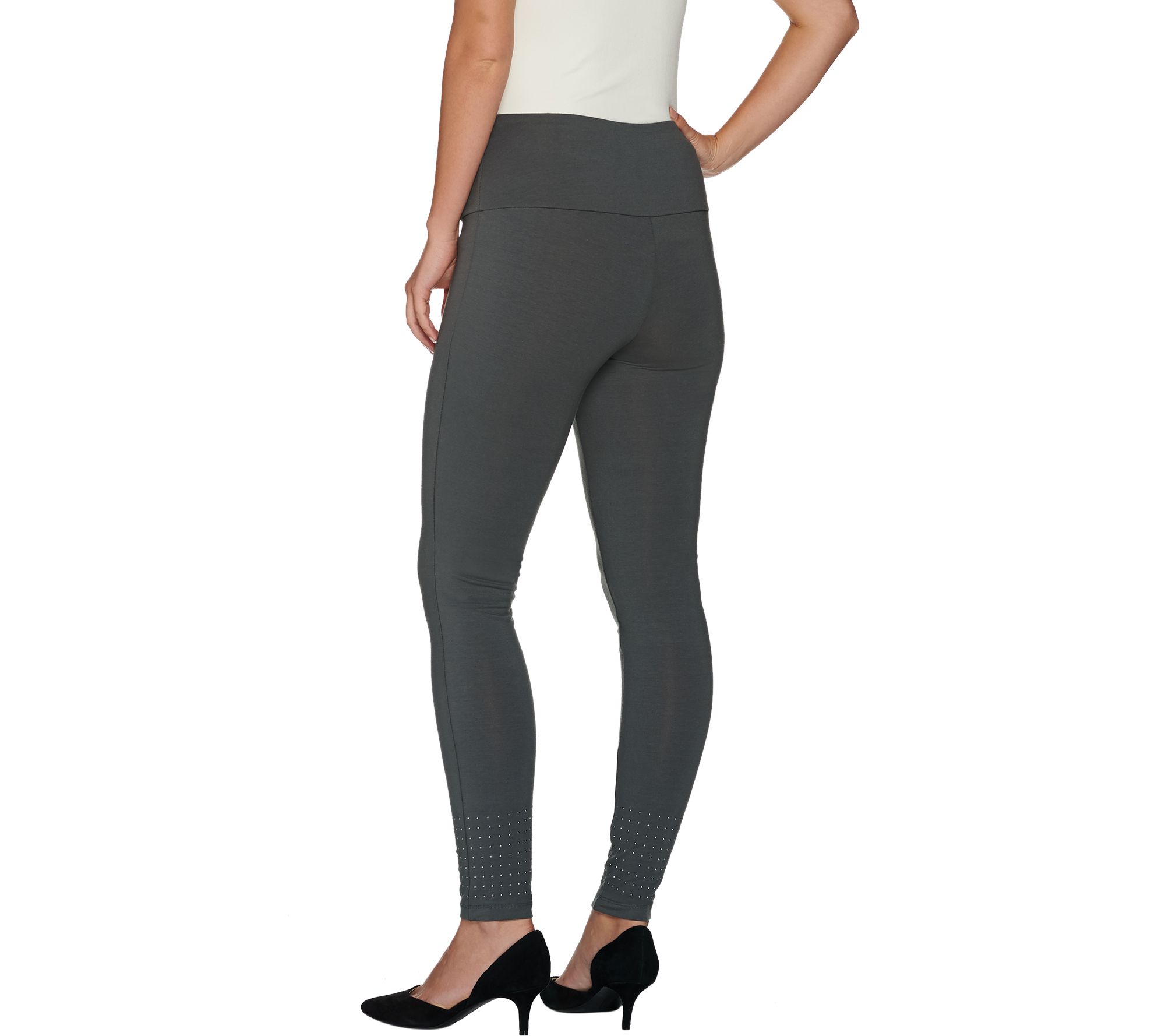 Women with Control Regular Tummy Control Leggings with Stud Detail