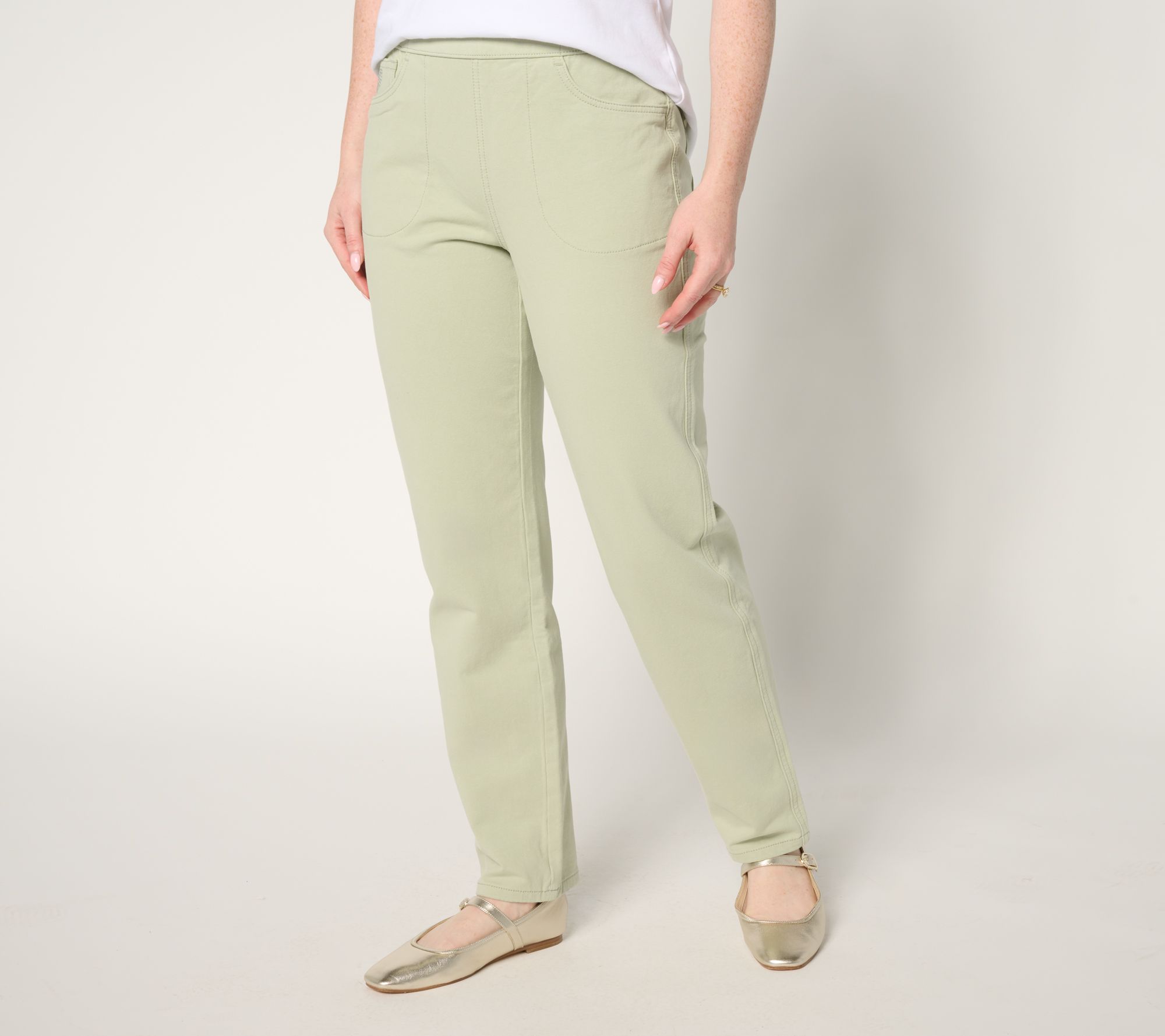 Quacker Factory Regular DreamJeanne Pull-On Straight Leg