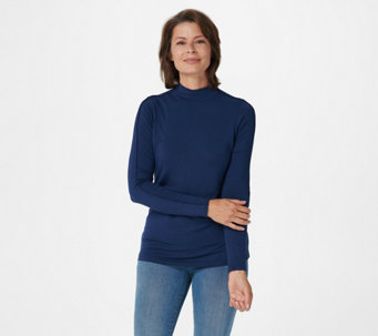 Laurie Felt Rayon Made From Bamboo Blend Long-Sleeve Mock-Neck Top