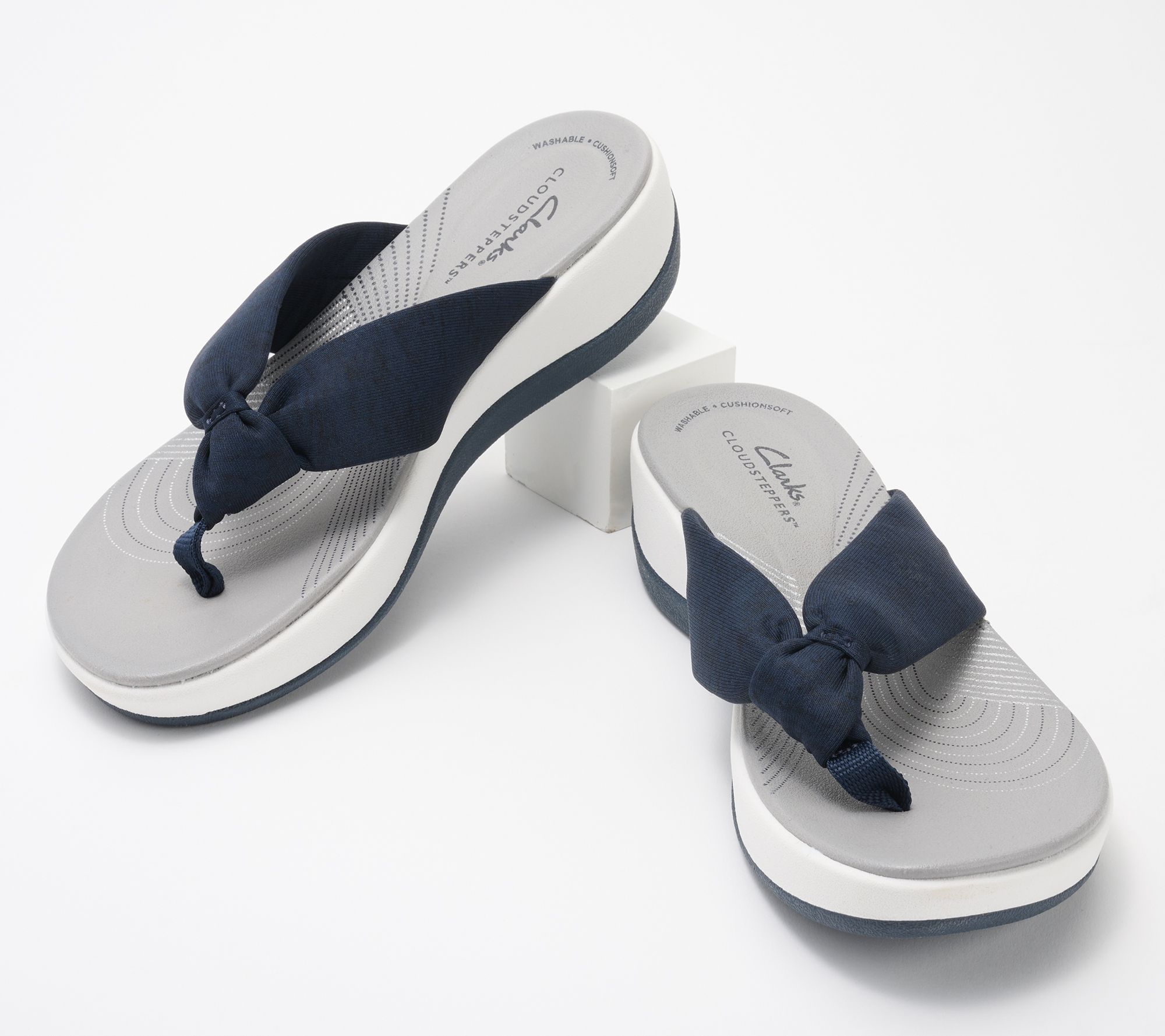 Clarks Cloudsteppers Solid Thong Sandals - Arla Glison
