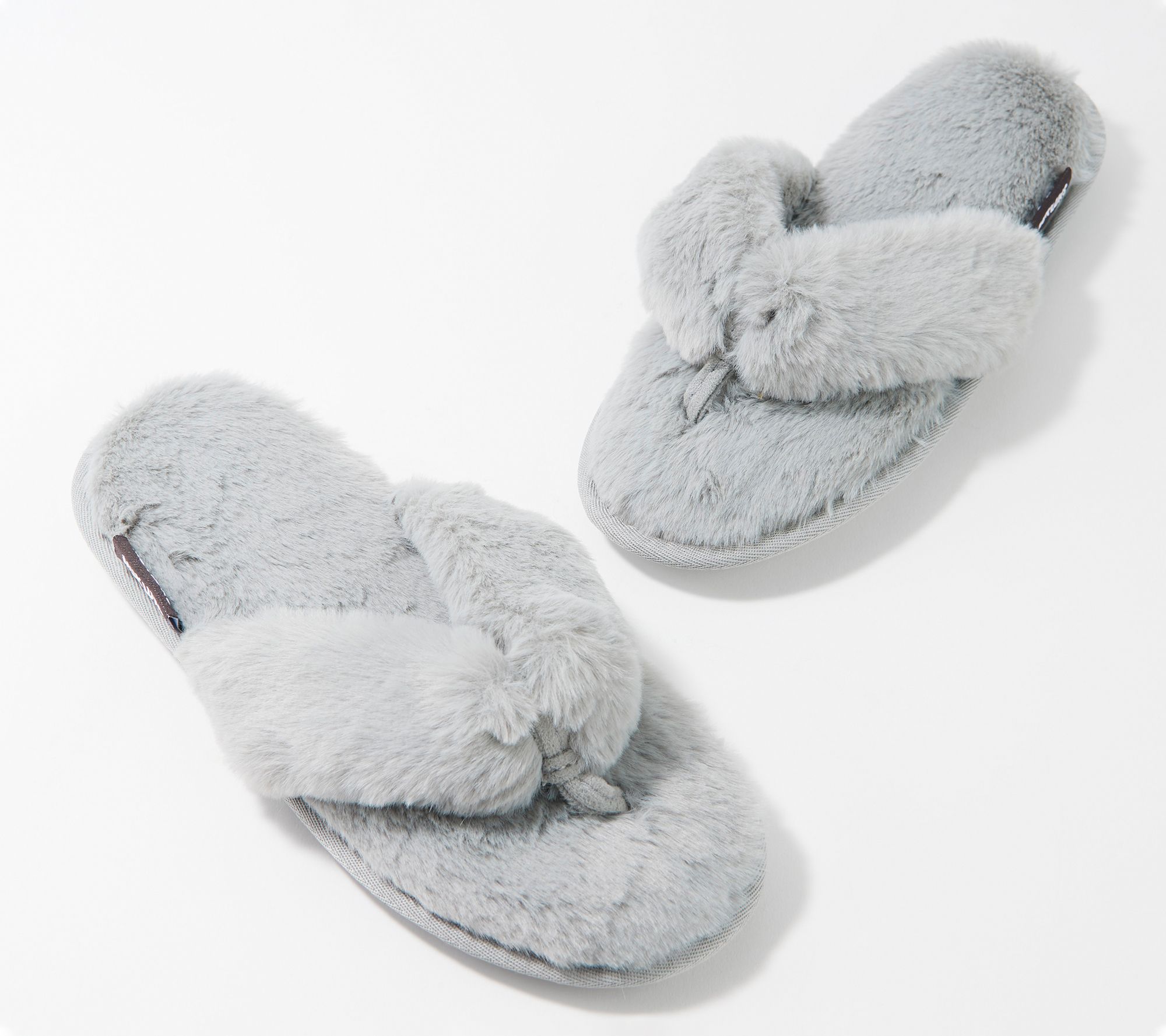 Furry hot sale thong slippers