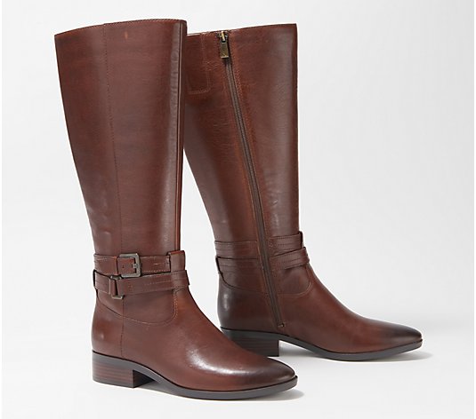 Wide Calf Tall Riding Boot Black,Dark Grey Details about   LifeStride Xtra 