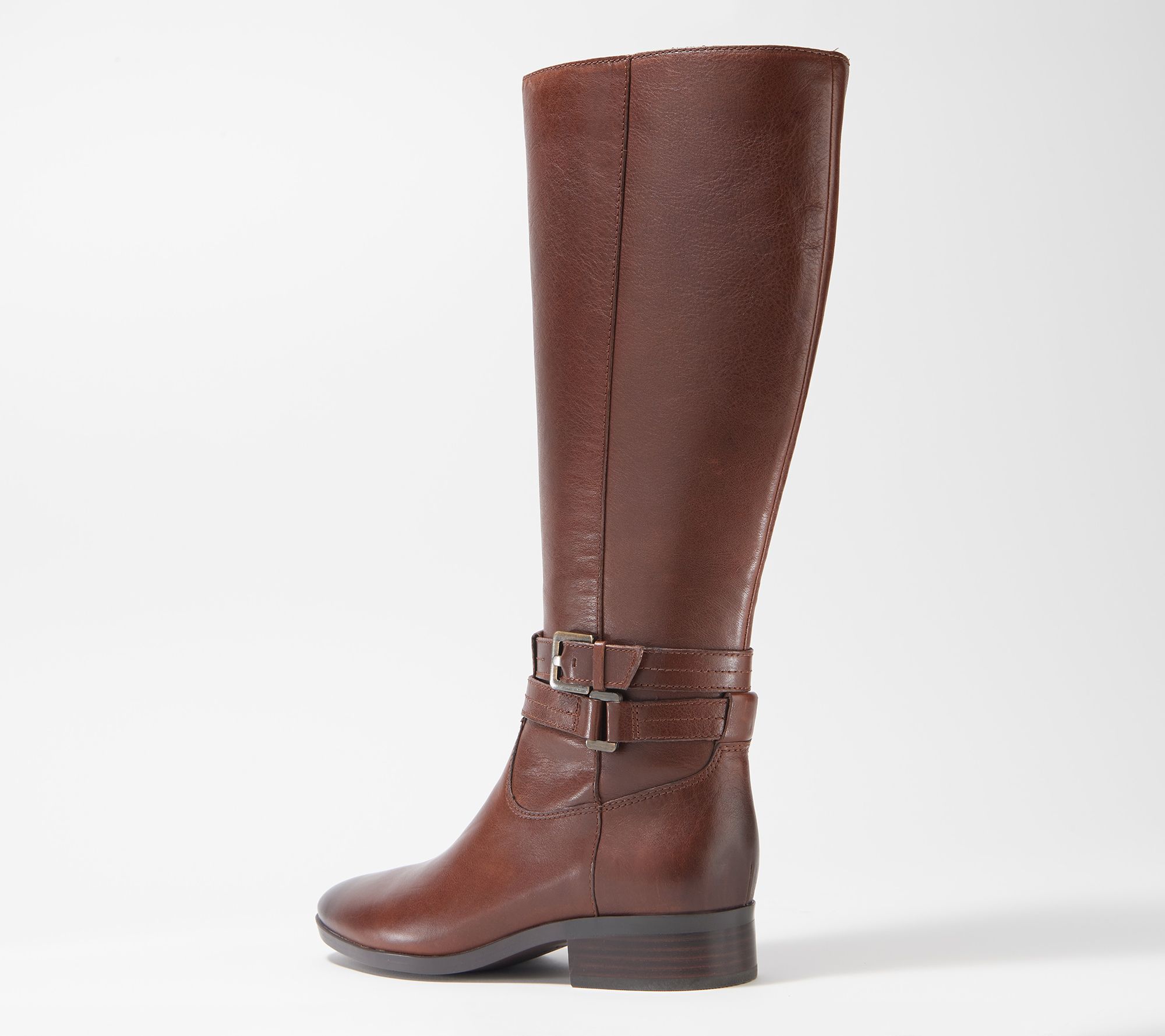 Naturalizer Wide Calf Leather Tall Riding Boot - Reid - QVC.com