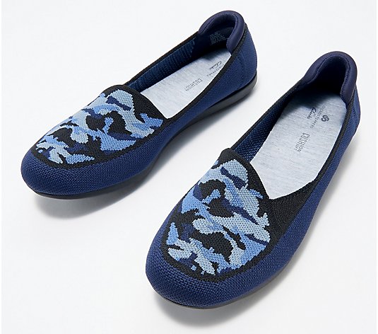 "As Is" Clarks Cloudsteppers Washable Knit Loafers - Carly Star
