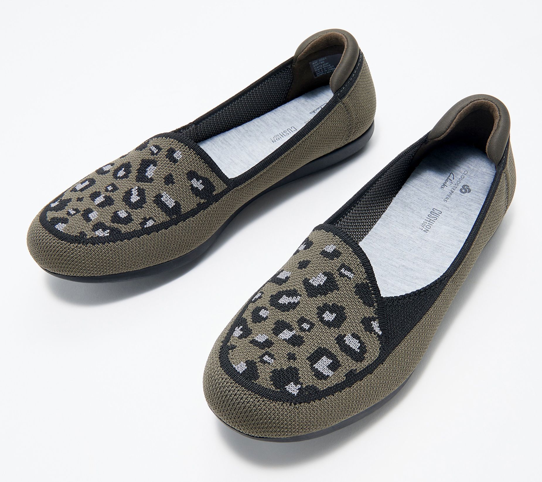 "As Is" Clarks Cloudsteppers Washable Knit Loafers - Carly Star