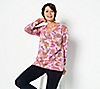 LOGO Lounge by Lori Goldstein Brushed French Terry Printed Top