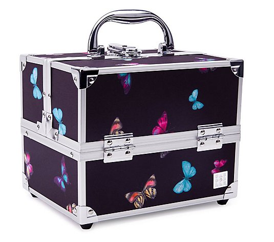 Caboodles Social Butterfly Adored Train Case Organizer