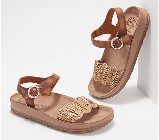 Fantasy Sandals Ankle Strap Wedge Sandals - Molly