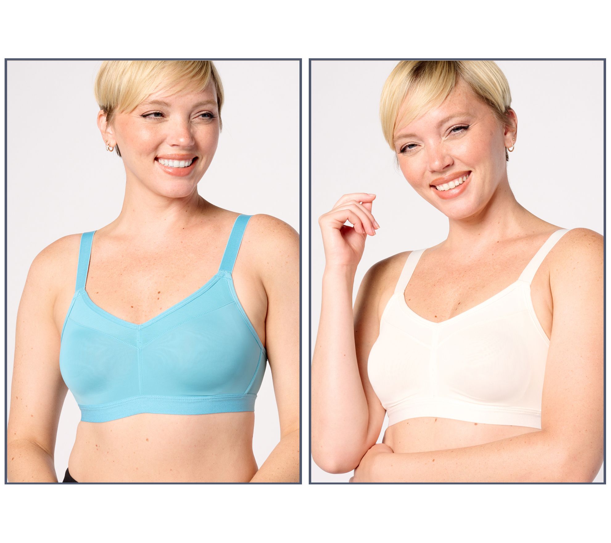 Cuddl Duds Set of 2 Smooth Micro Extra Support Bralette 