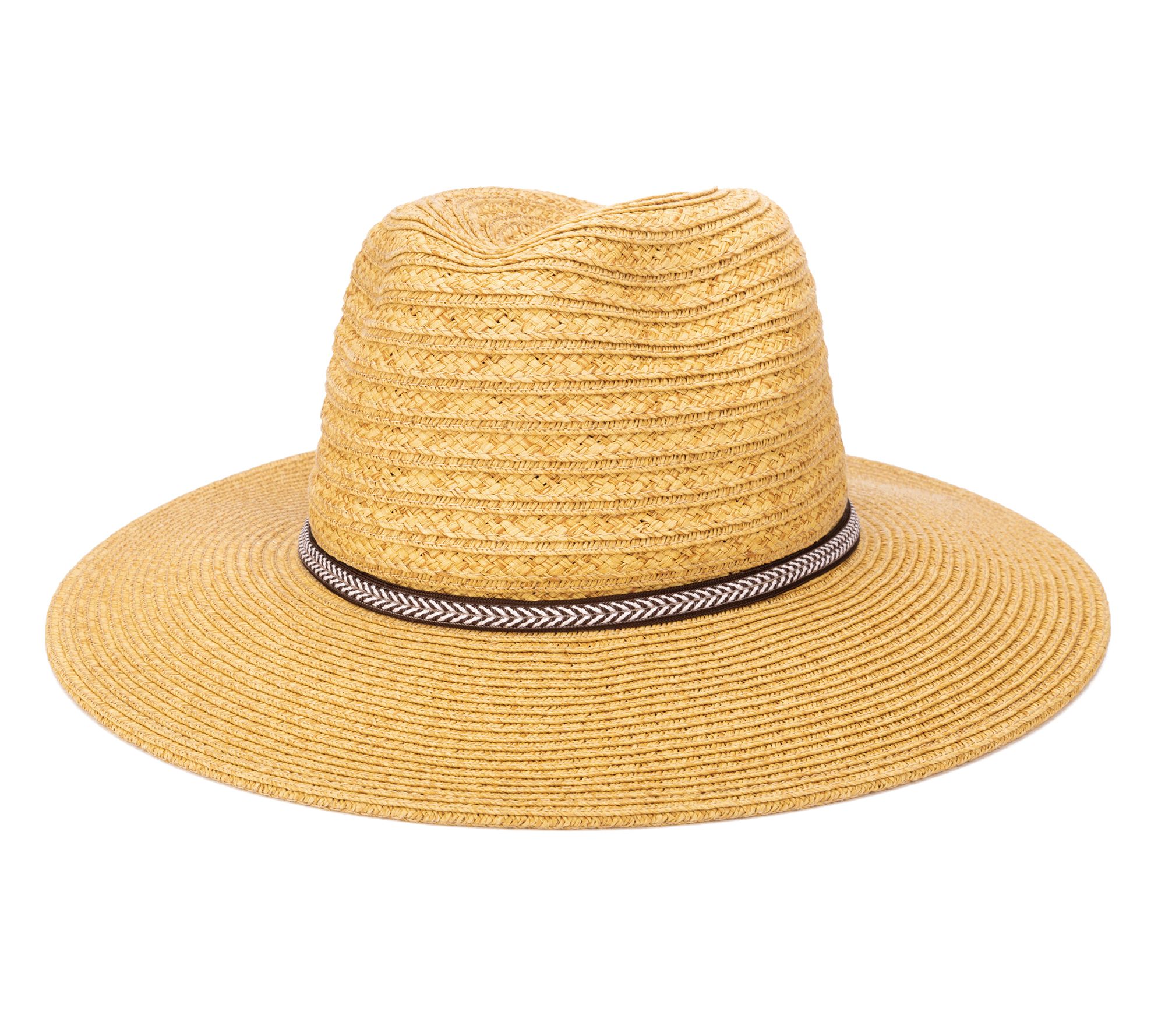 San Diego Hat Co. Men's Ultrabraid Panama Hat w ith Trim