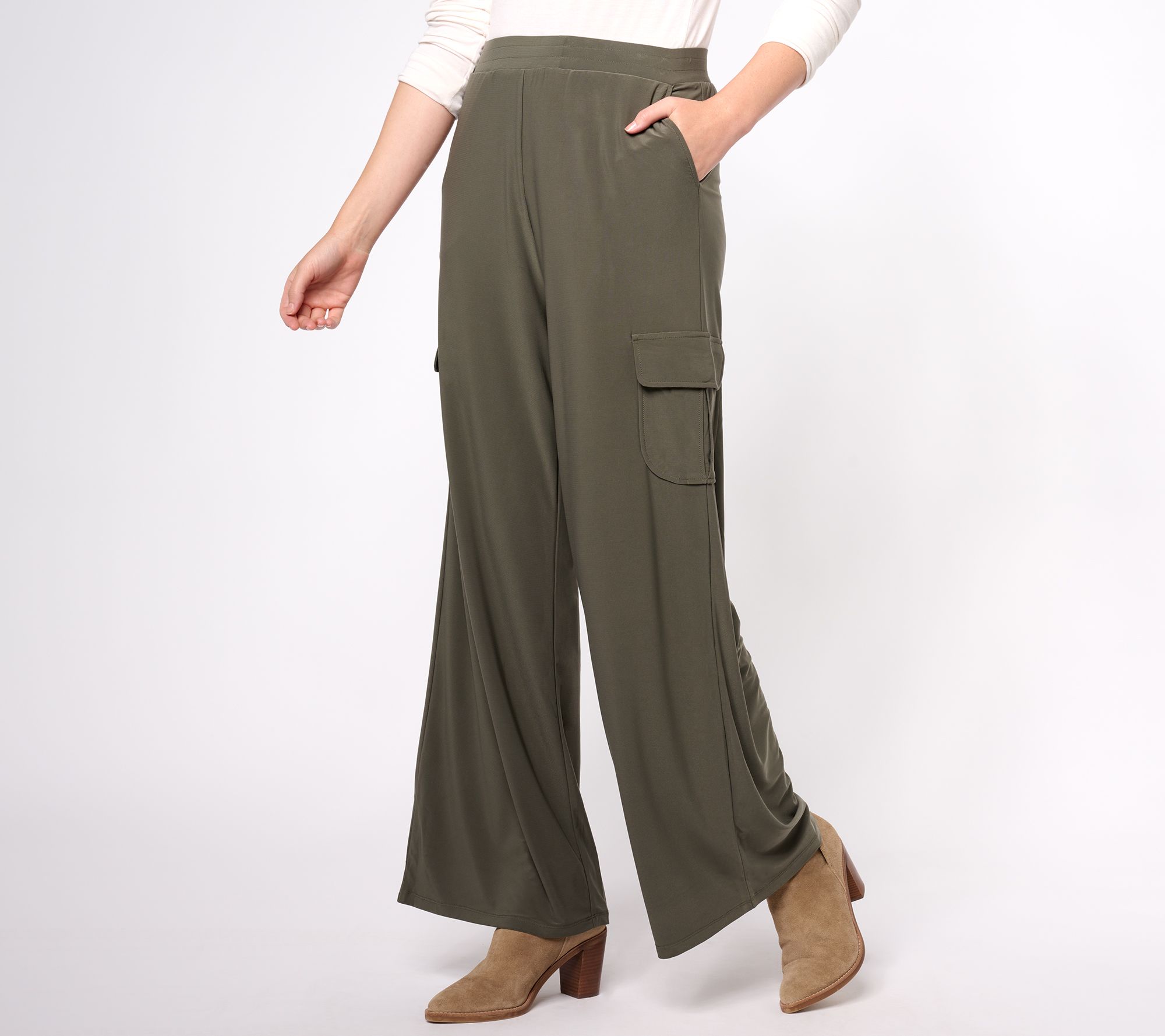 Attitudes by Renee Como Jersey Multi Tasking Pant - QVC.com