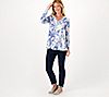 Susan Graver Weekend Regular Printed Cool Touch A-Line Tunic w/ Lace, 2 of 3