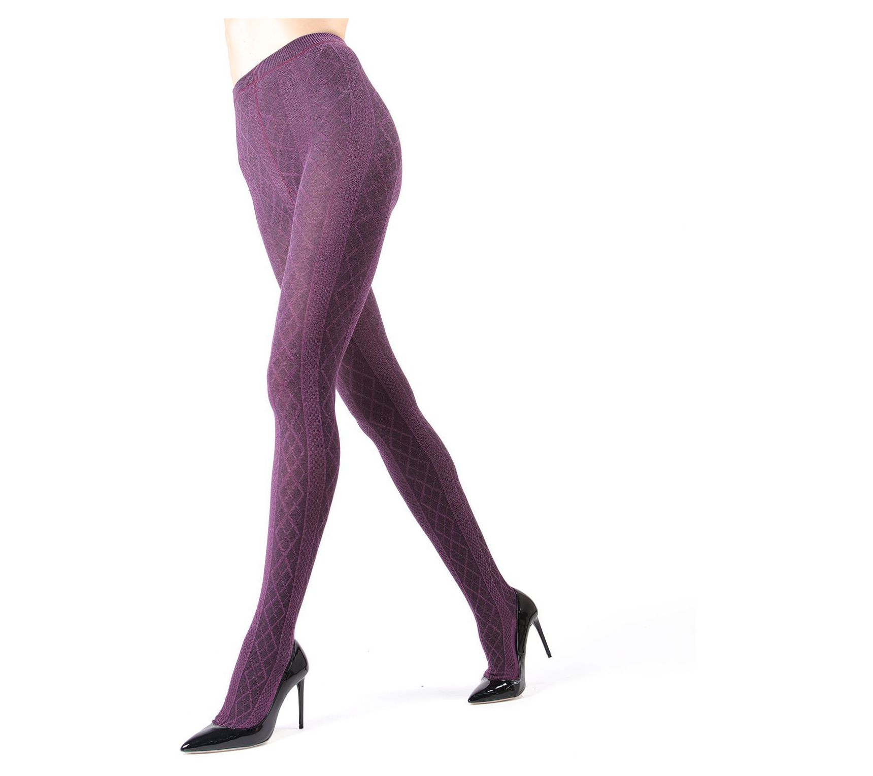 Memoi Juneau Diamonds Sweater Tights