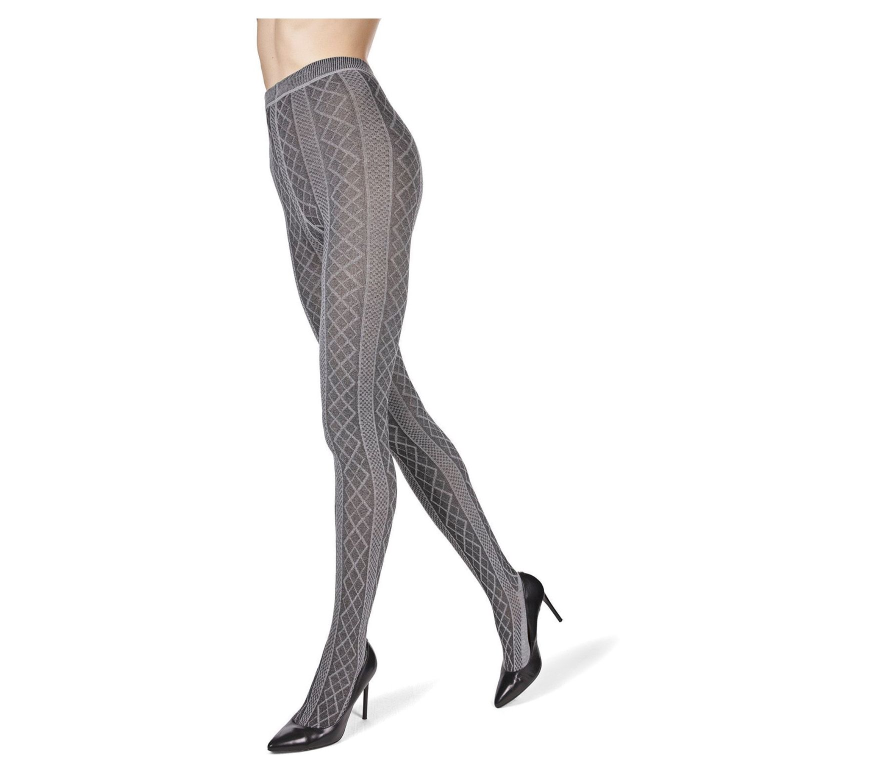 Memoi Juneau Diamonds Sweater Tights