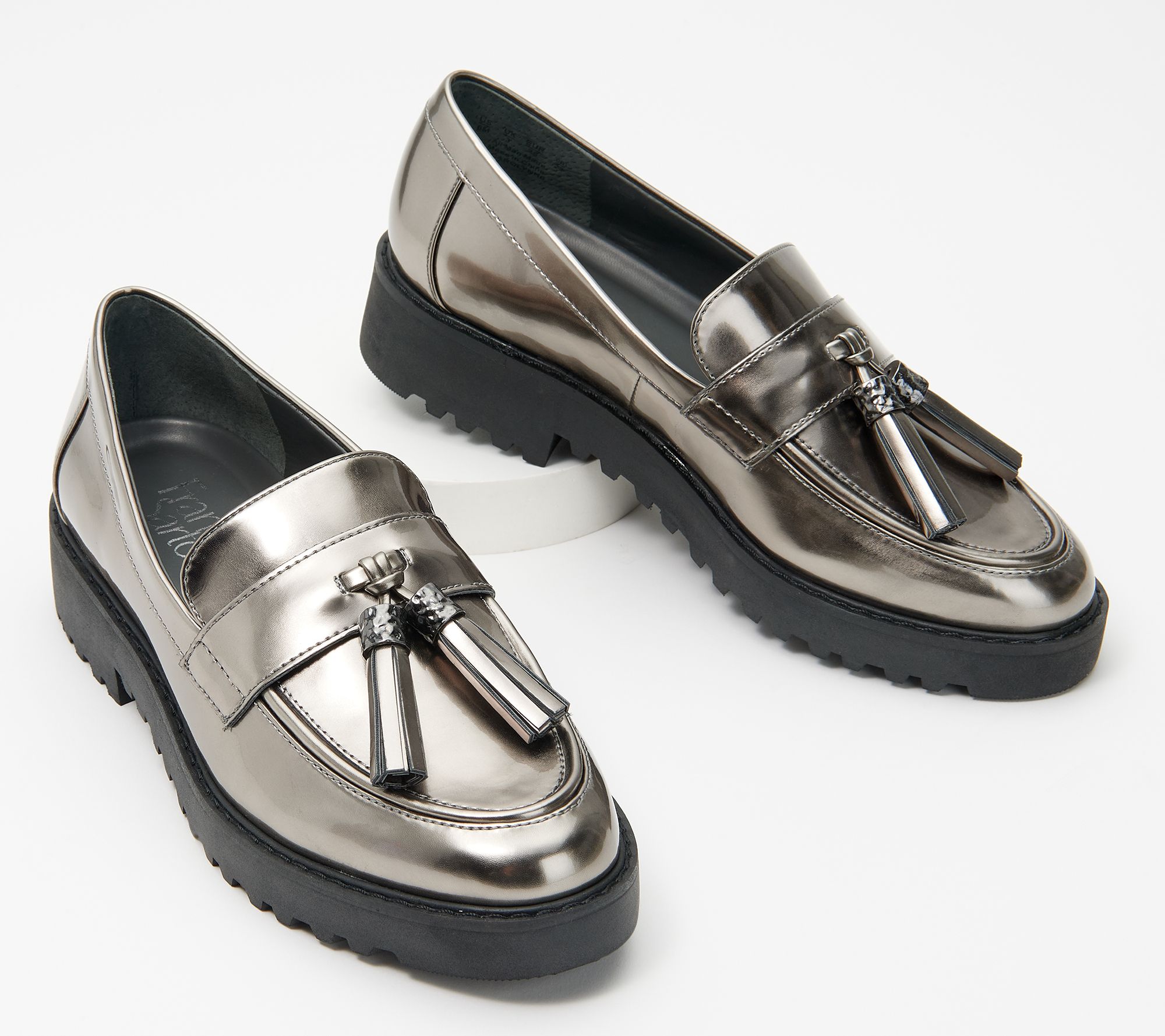 Franco sarto cheap silver loafers