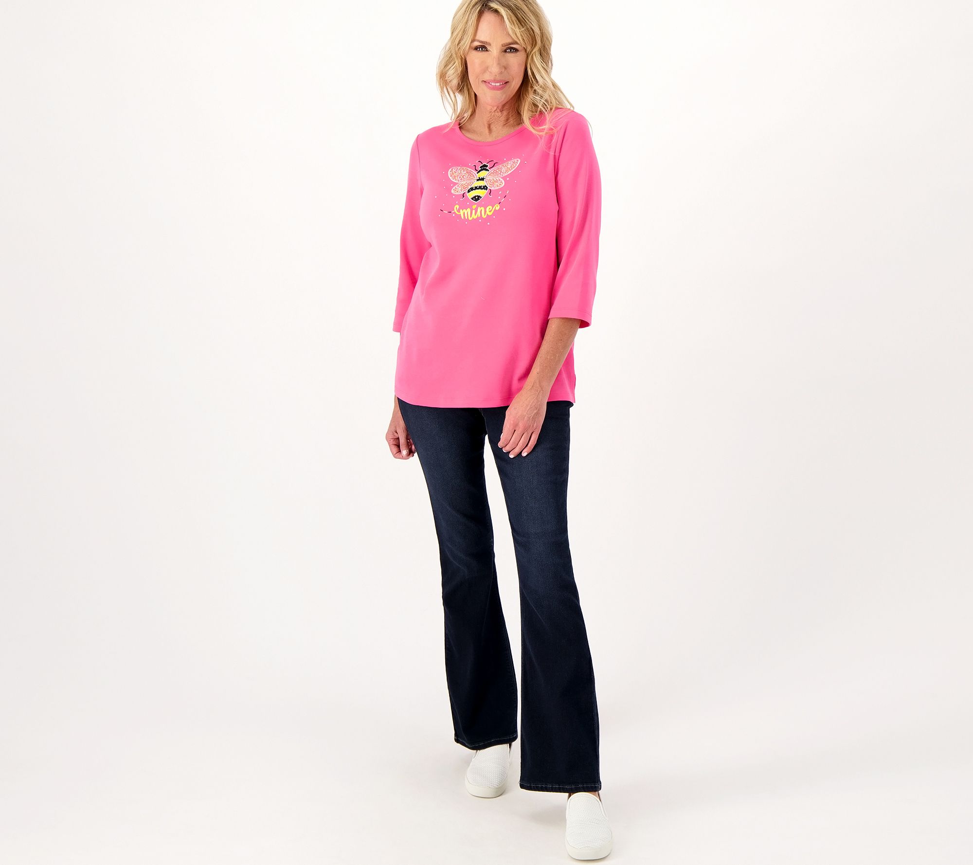 Quacker Factory Love is in the Air 3/4Sleeve Top