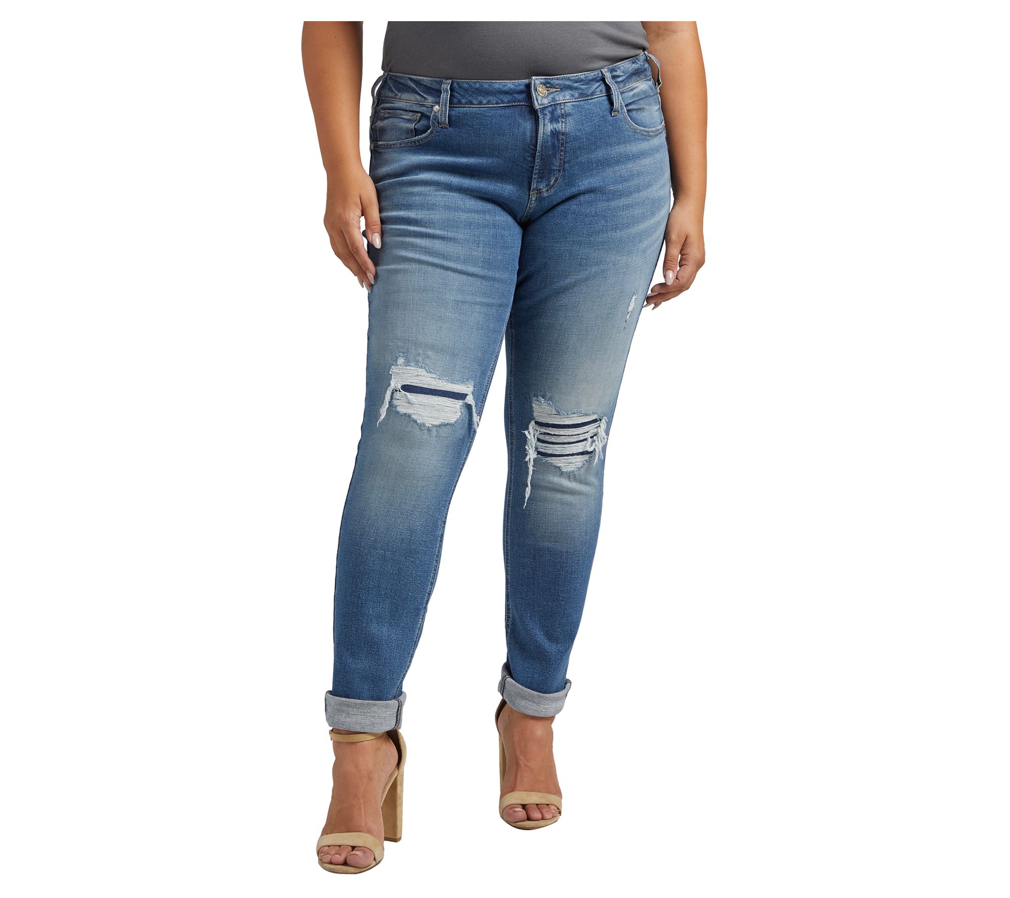 Silver Jeans Co. Plus Size Girlfriend Slim Leg eans