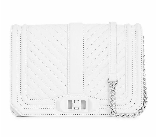 Rebecca Minkoff Love Small Chevron-Quilted Leather Crossbody Bag