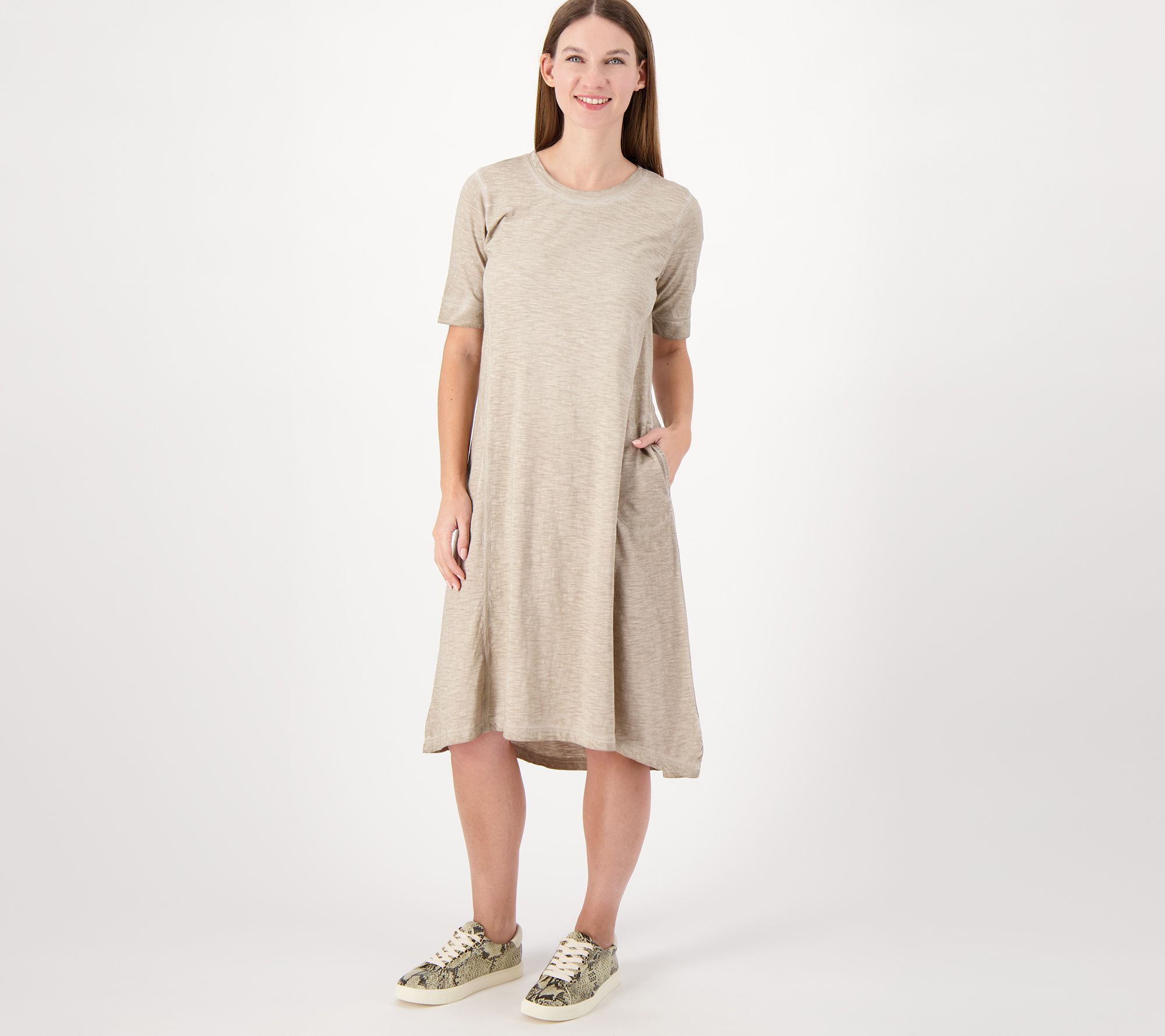 LOGO by Lori Goldstein Regular Cotton Modal Dress