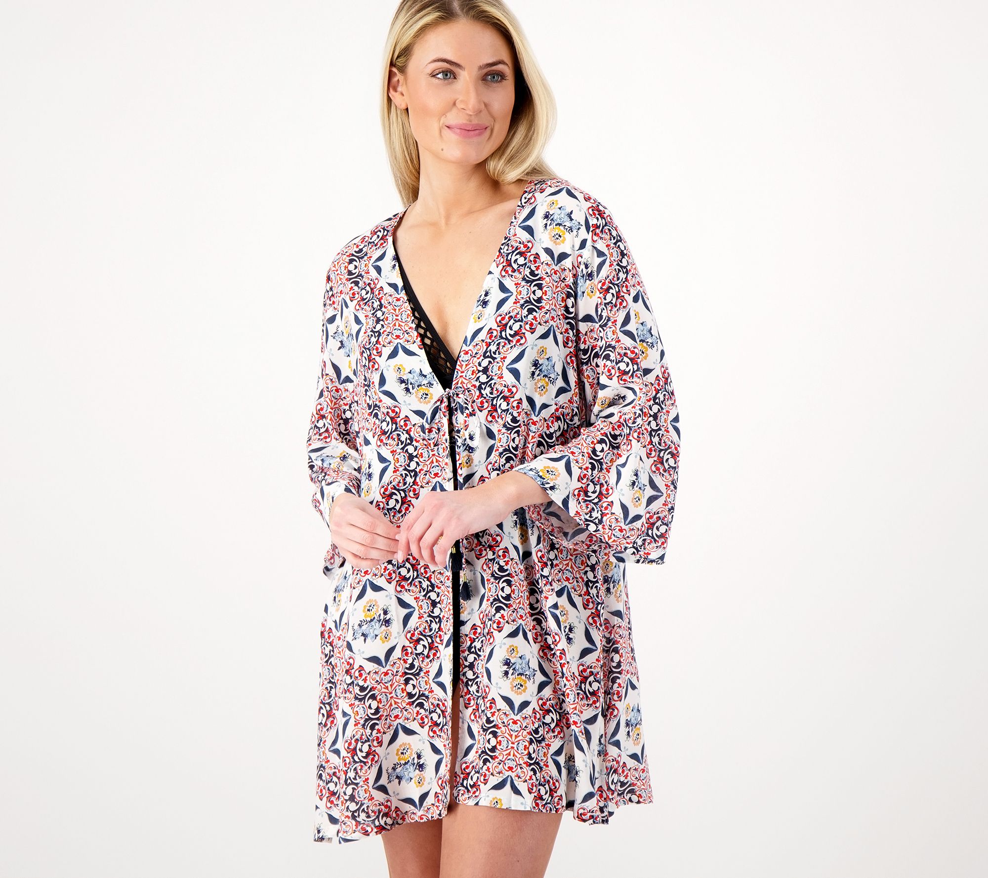 Jantzen Tie Front Woven Cover-Up