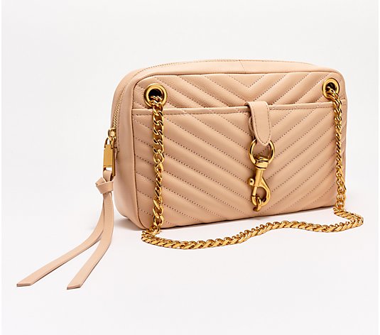 Rebecca Minkoff Edie Quilted Leather Zip Shoulder Bag - QVC.com