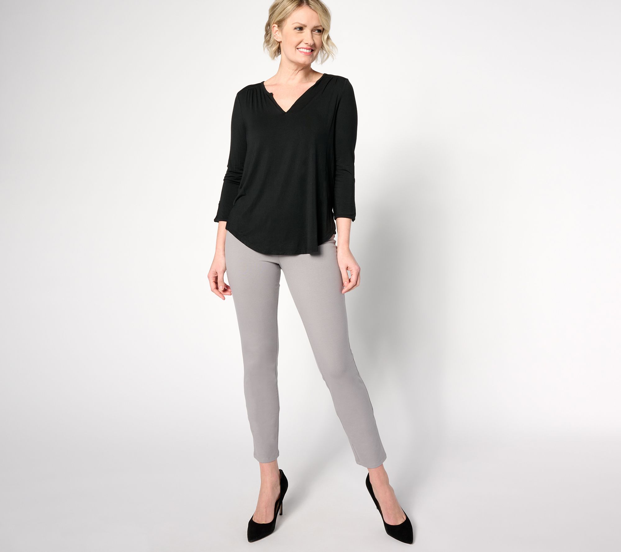 Women with Control Tall Pull-On Knit Slim Pant