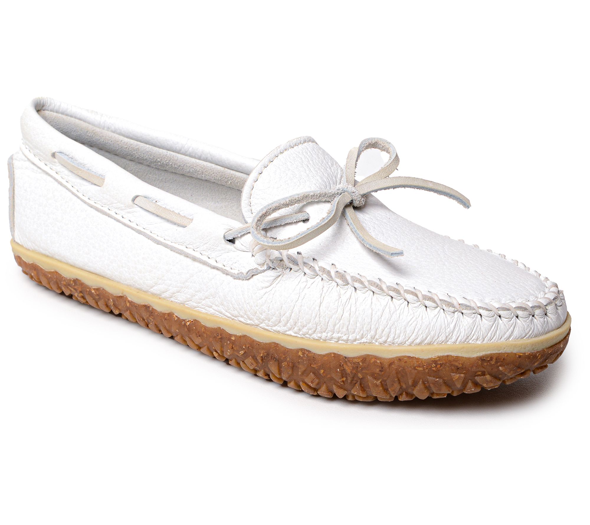 Minnetonka Women's Deerskin Tread Moccasin