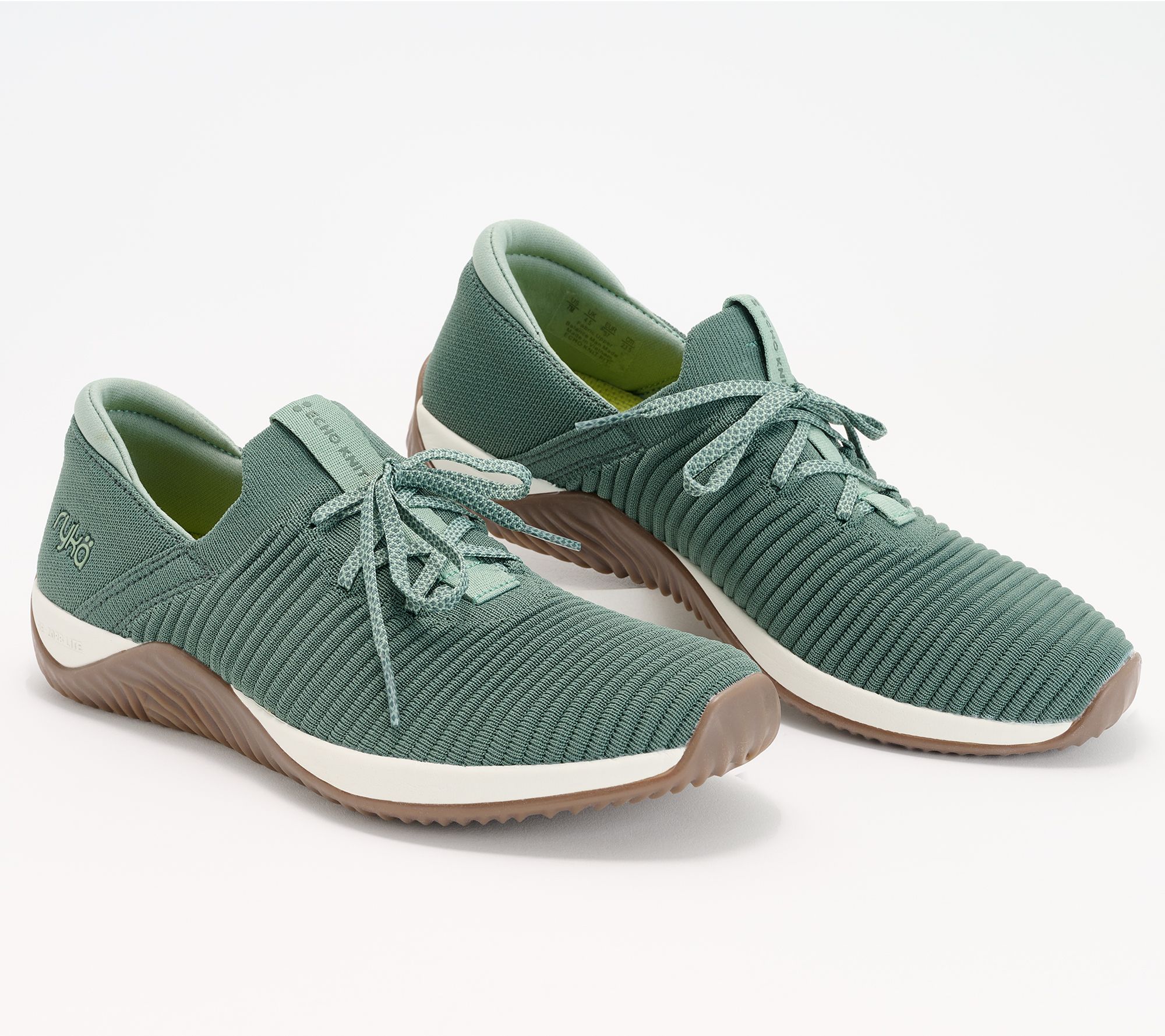 Ryka Knit Slip-On Sneakers with Laces - Echo Knit Fit