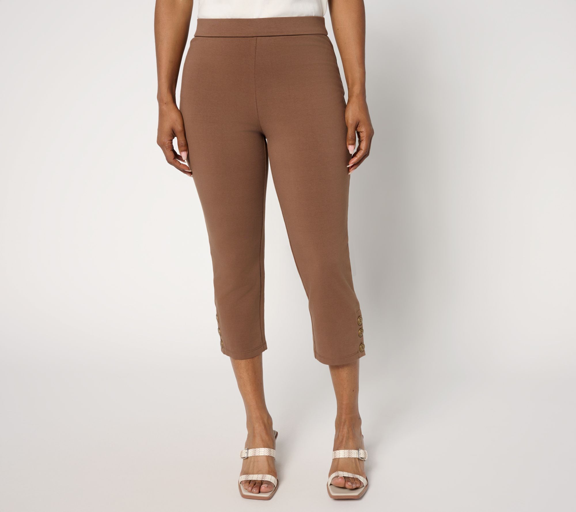 Susan Graver Weekend Regular Premium Stretch Slim Leg Capri Pant