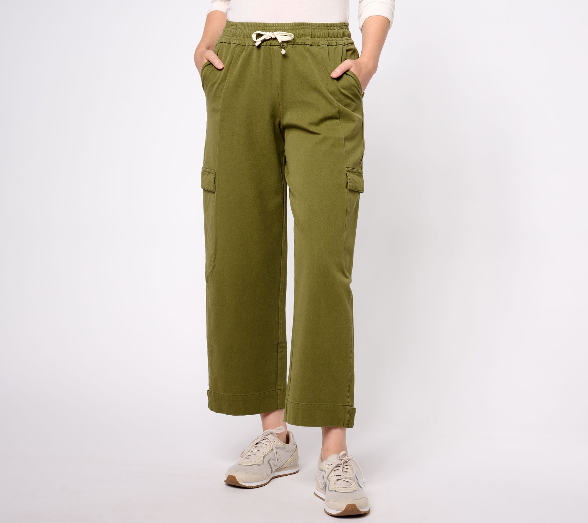 "As Is" AnyBody Regular All-Stretch Twill Relaxed Cargo Pant