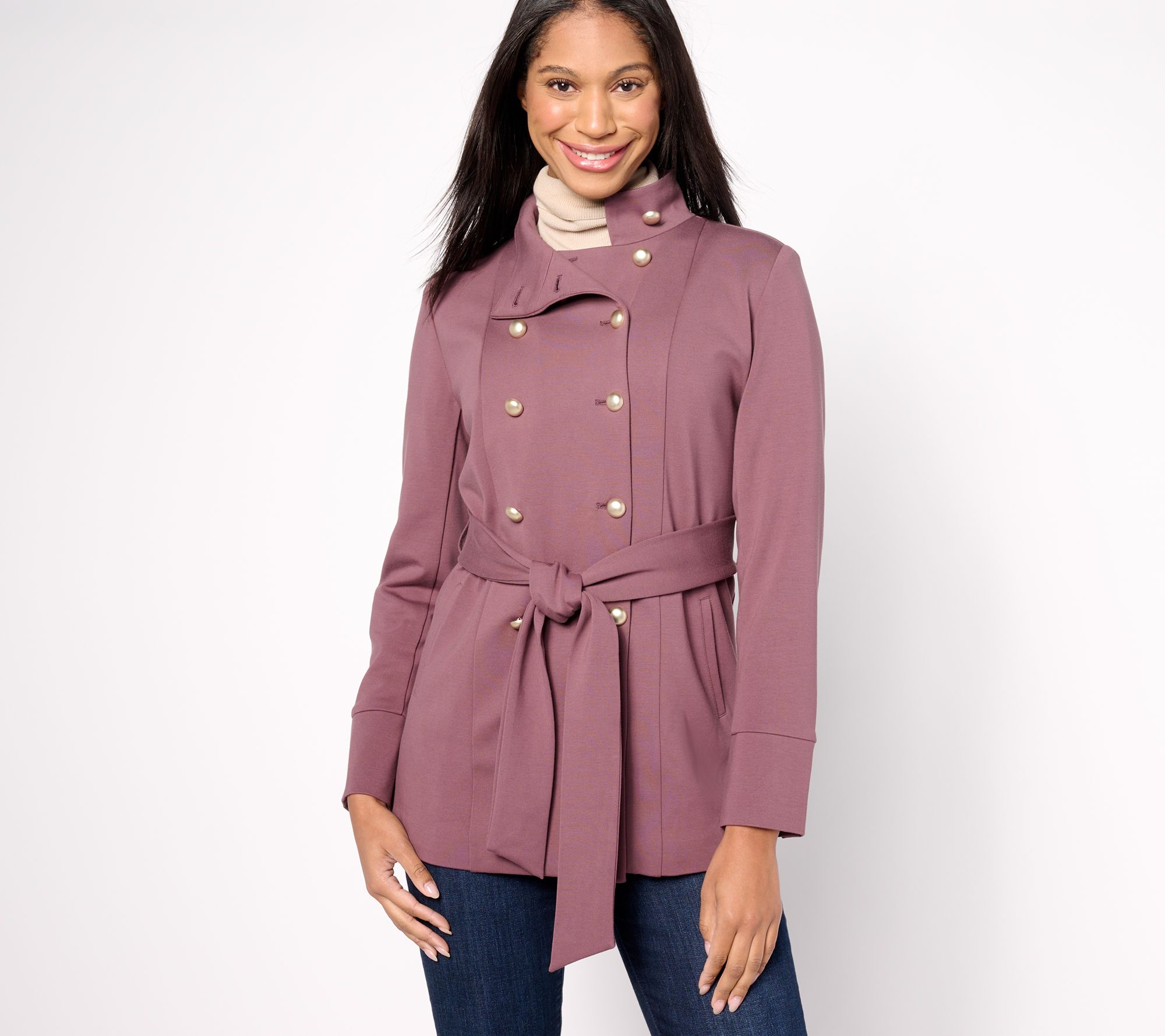 "As Is" Studio Park x Shawn Killinger Double Button Ponte Coat