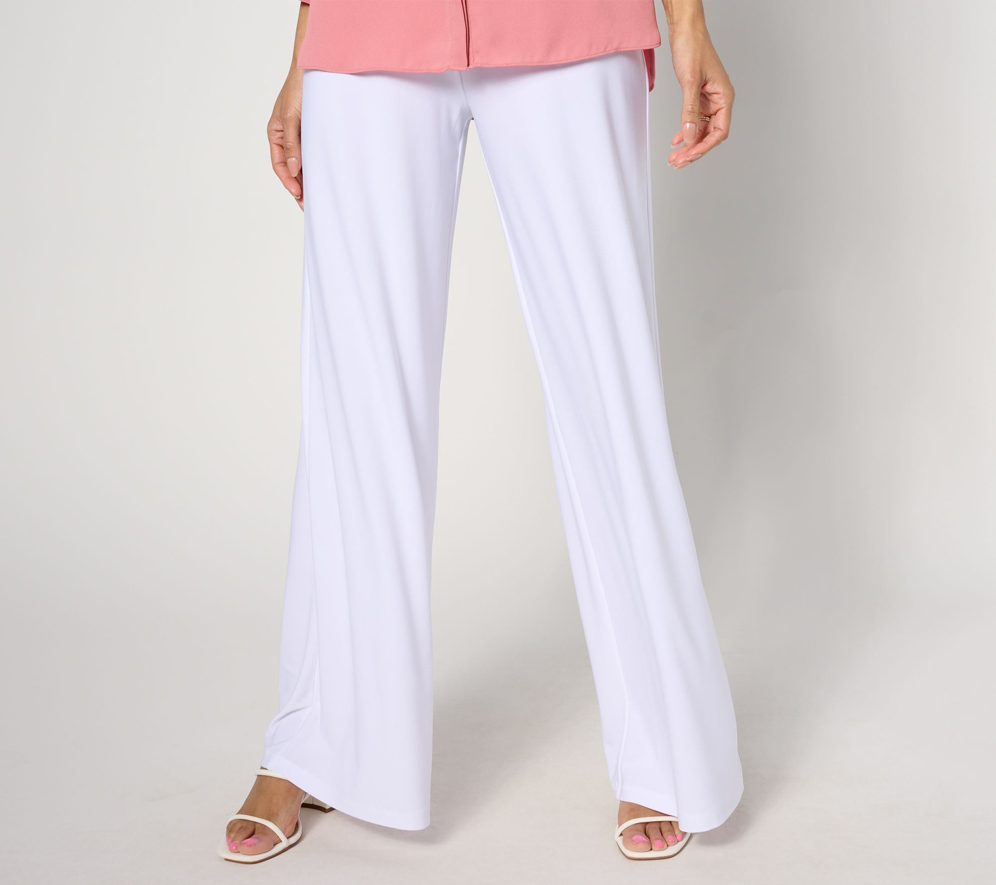 "As Is" Dennis Basso Regular Italia Knit Wide Leg Pants