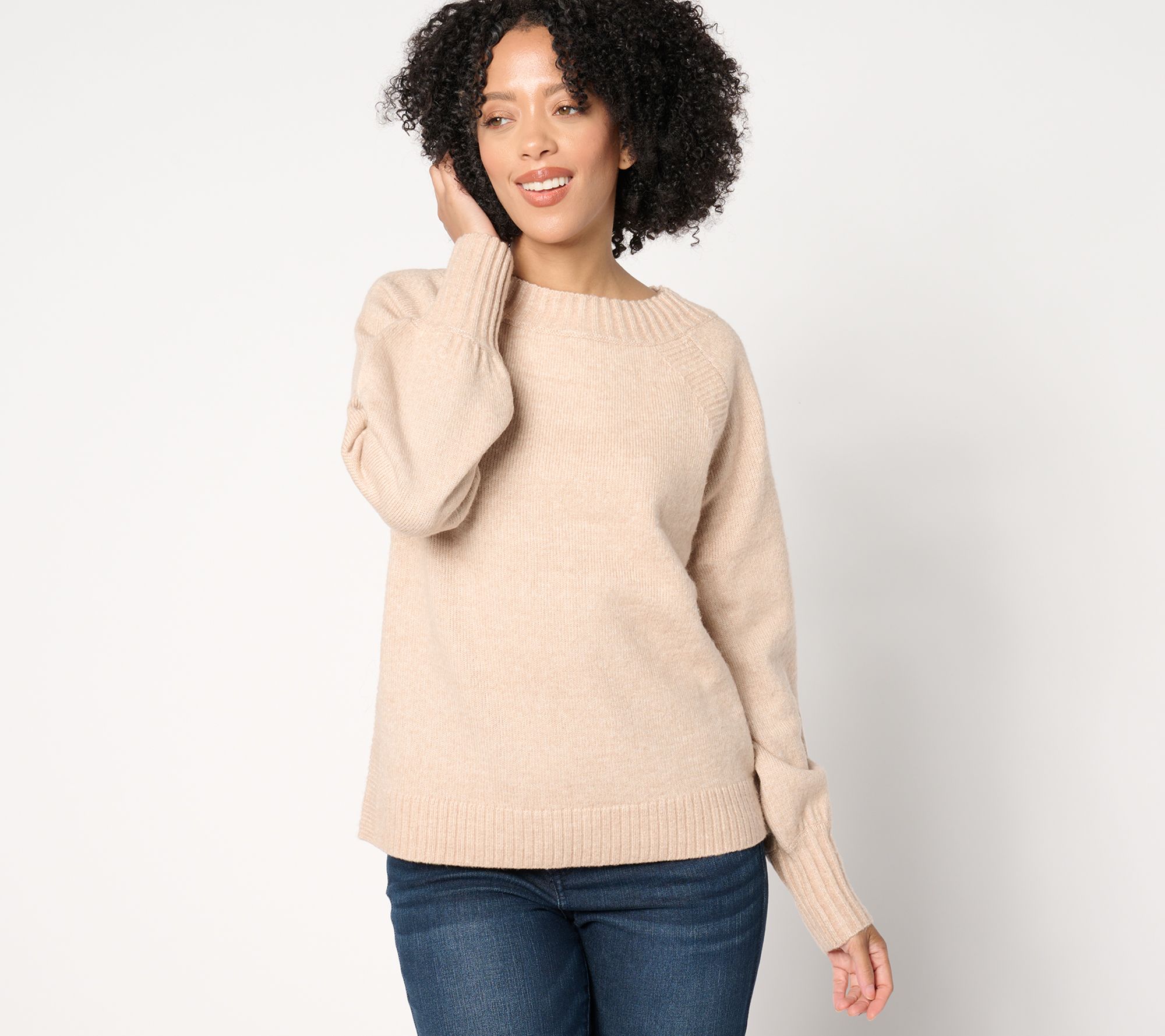Me by Jennie Garth Bailey Boatneck Sweater with Raglan Detail